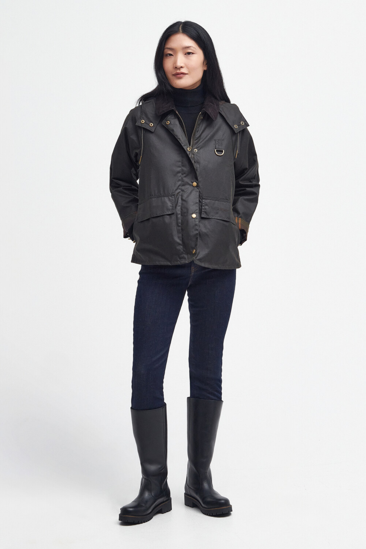 Barbour Avon Yağlı Ceket OL71 Olive-Classic