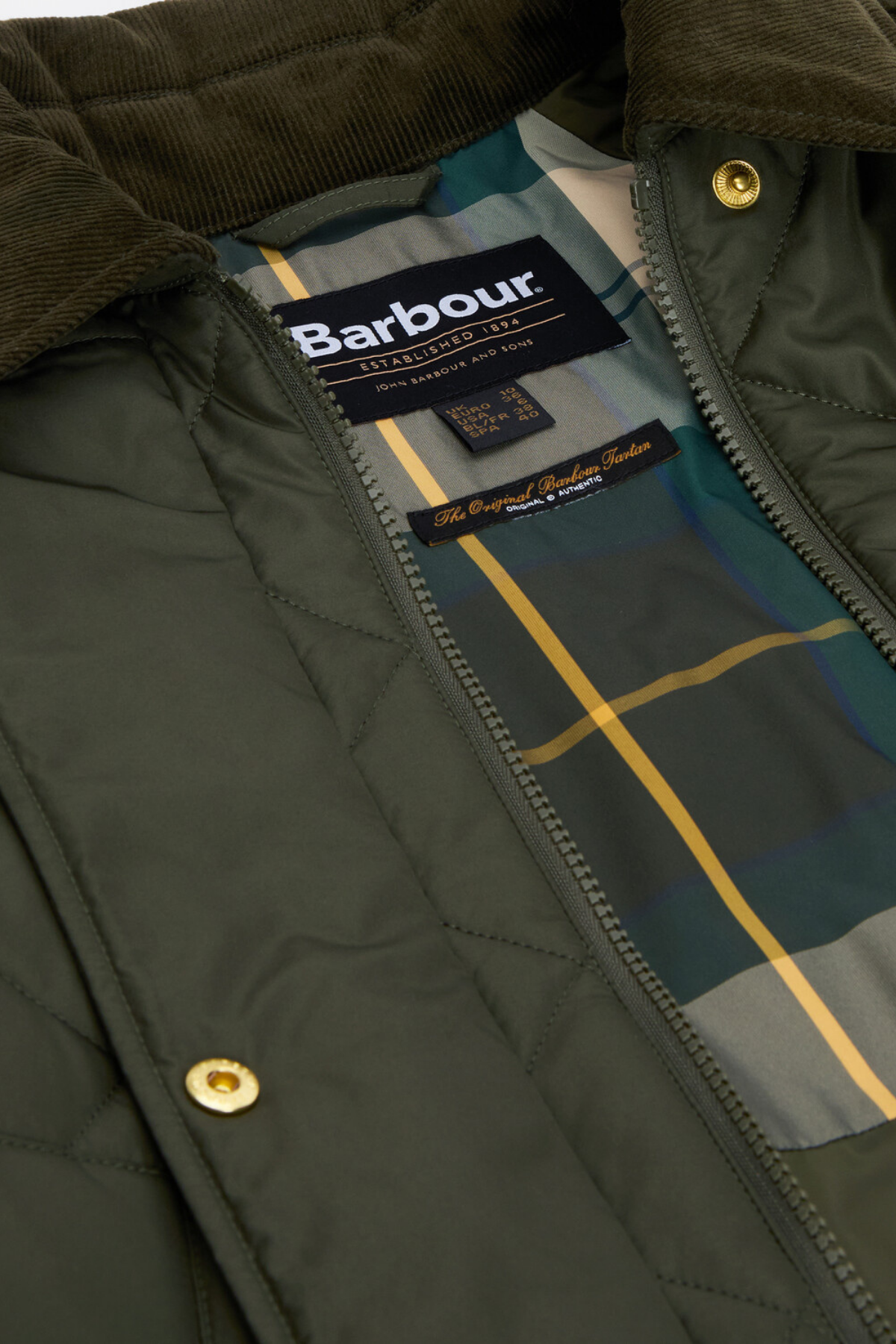 Barbour Barden Kapitone Ceket OL71 Olive-Ancient