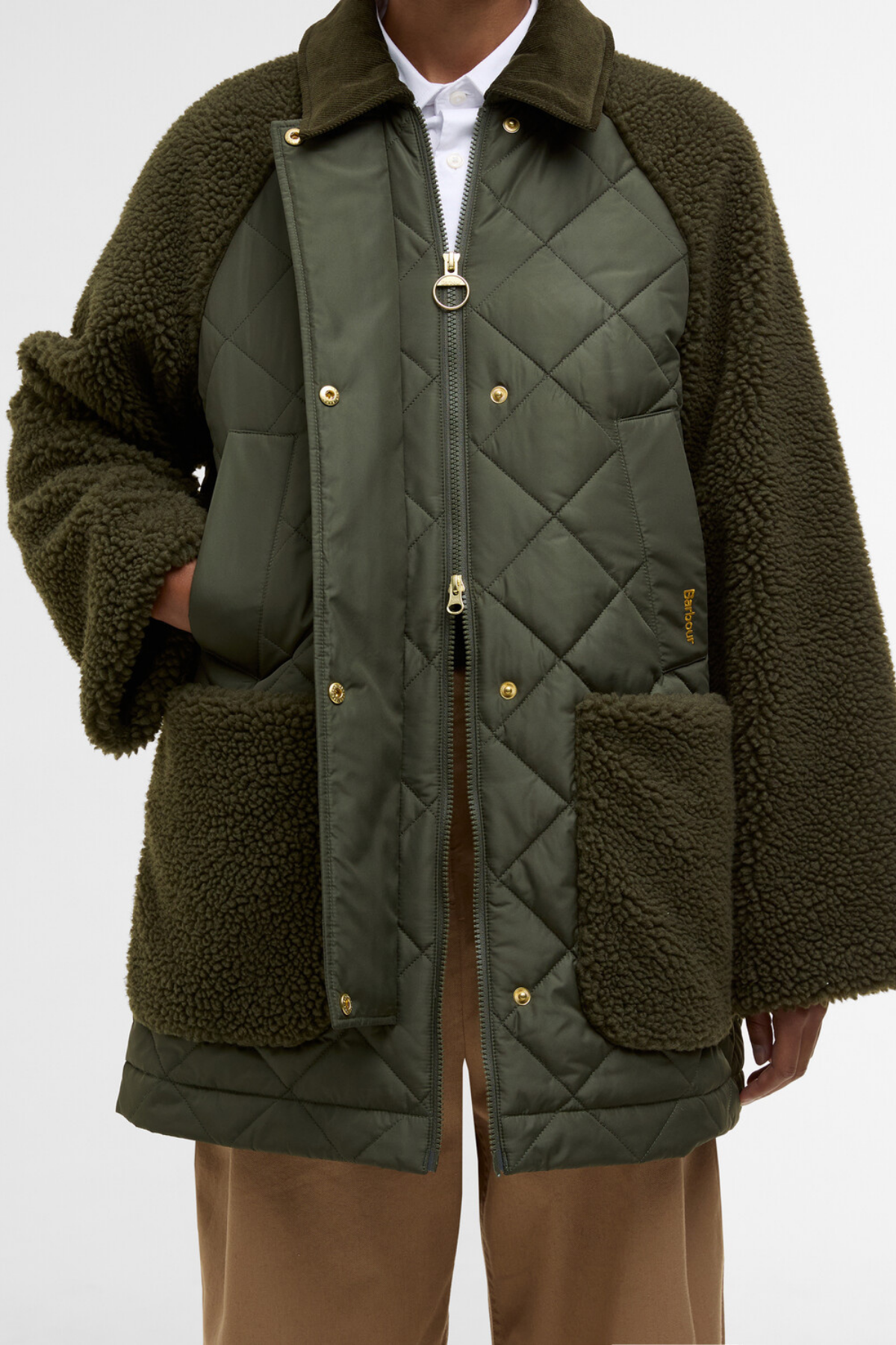 Barbour Barden Kapitone Ceket OL71 Olive-Ancient