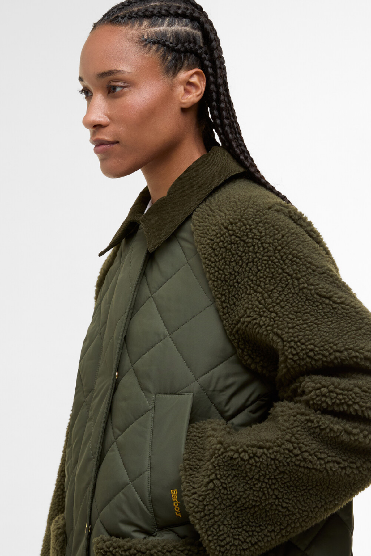 Barbour Barden Kapitone Ceket OL71 Olive-Ancient