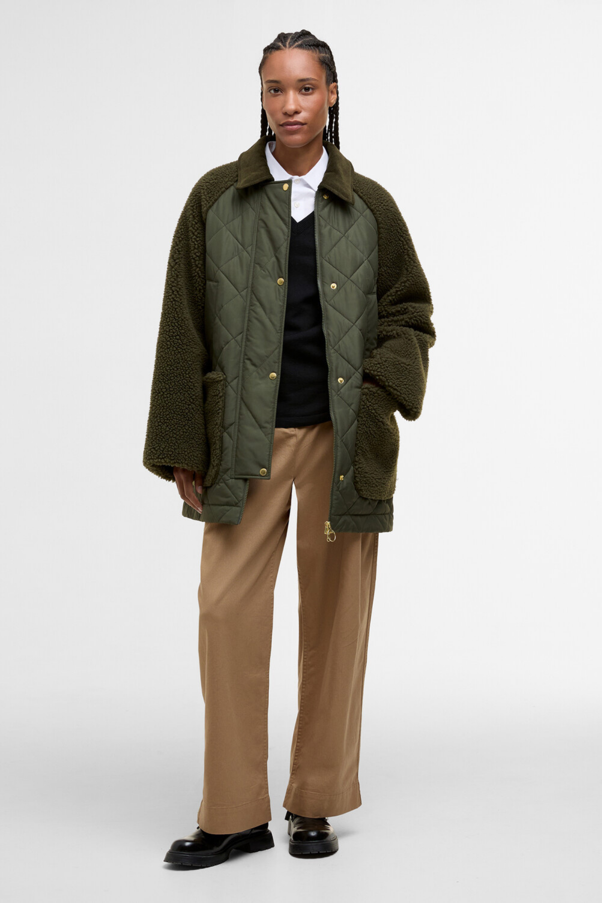 Barbour Barden Kapitone Ceket OL71 Olive-Ancient