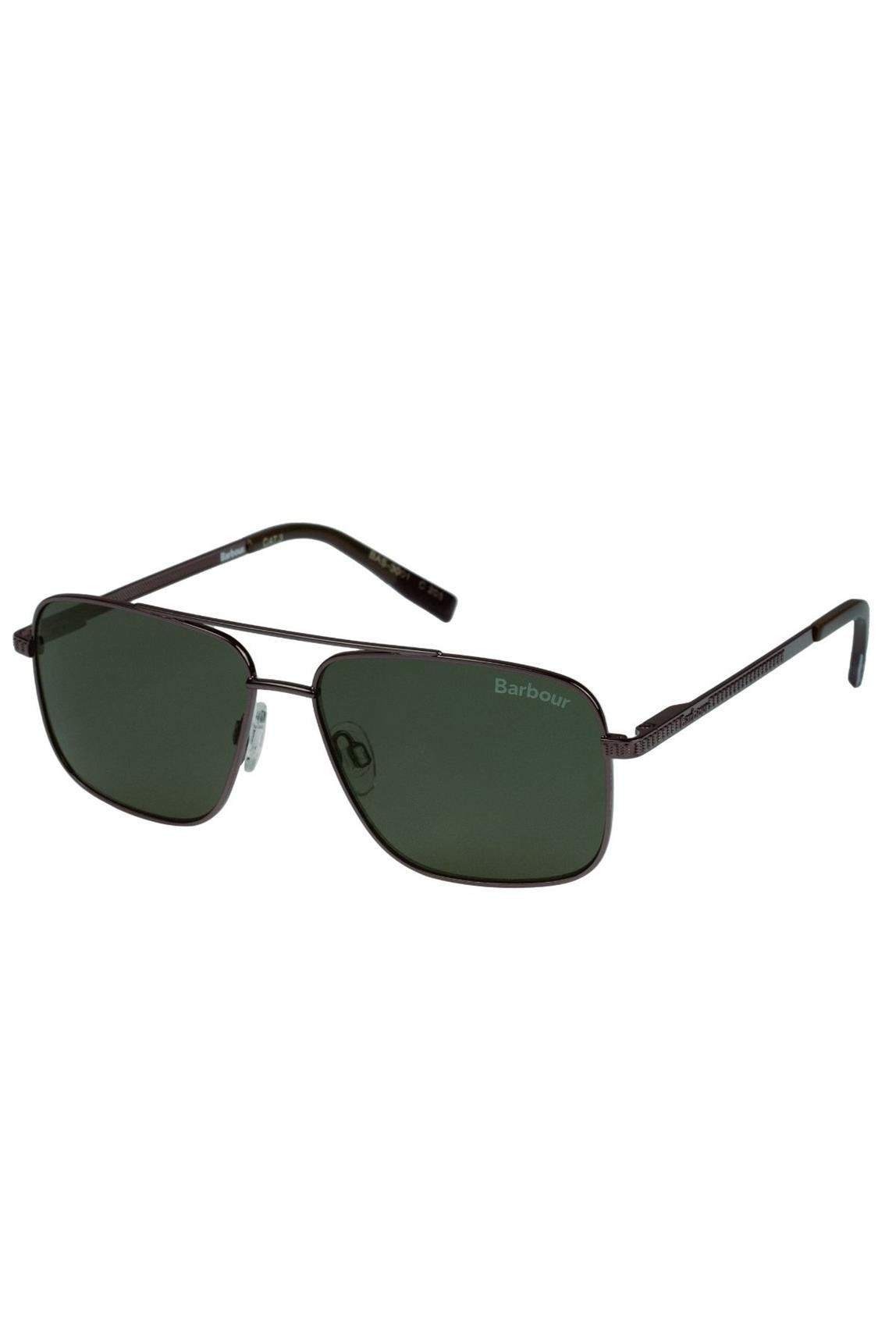 Barbour BAS-3001 Güneş Gözlüğü Shiny Gunmetal / Green