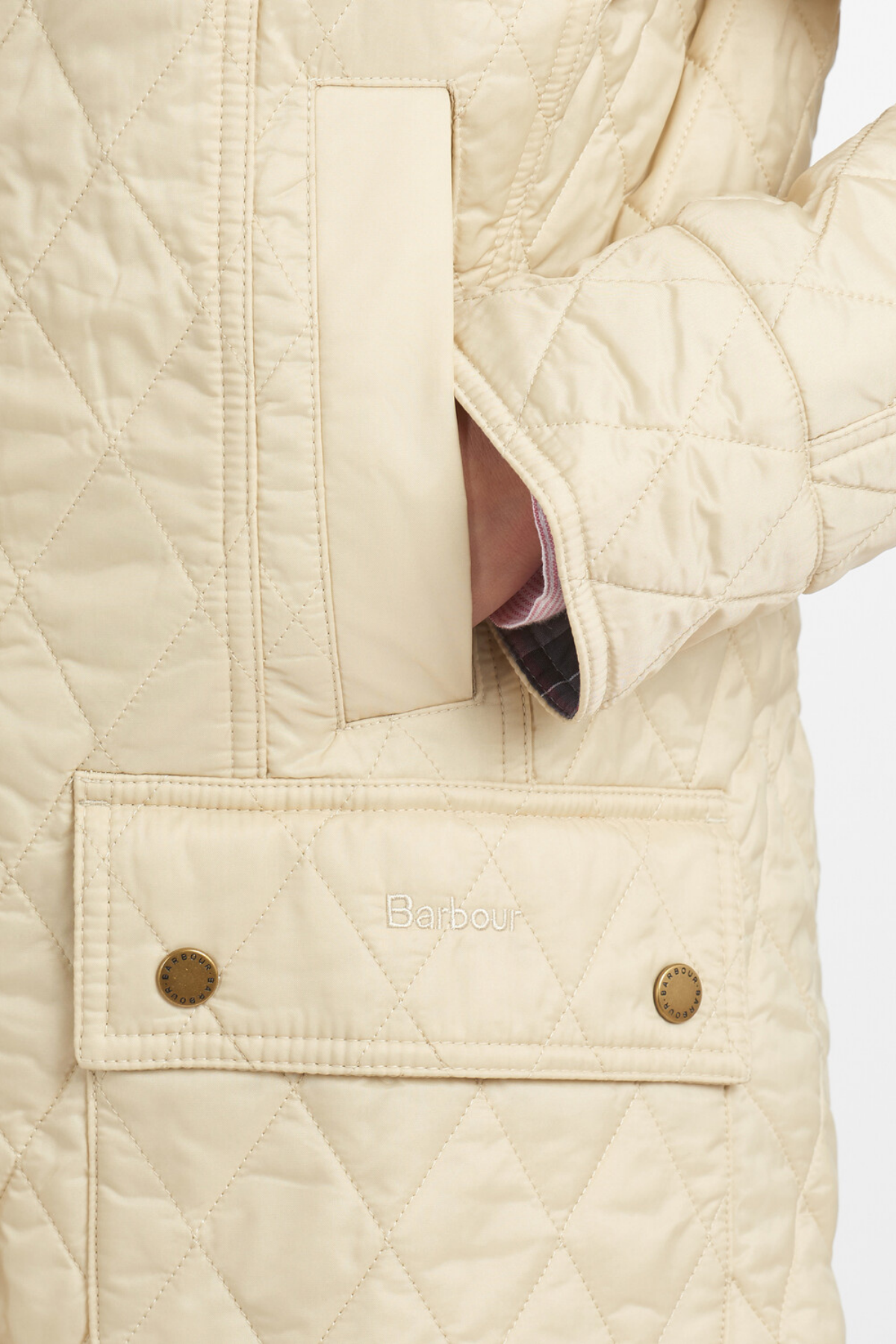 Barbour Beadnell Kapitone Ceket CR51 Pearl