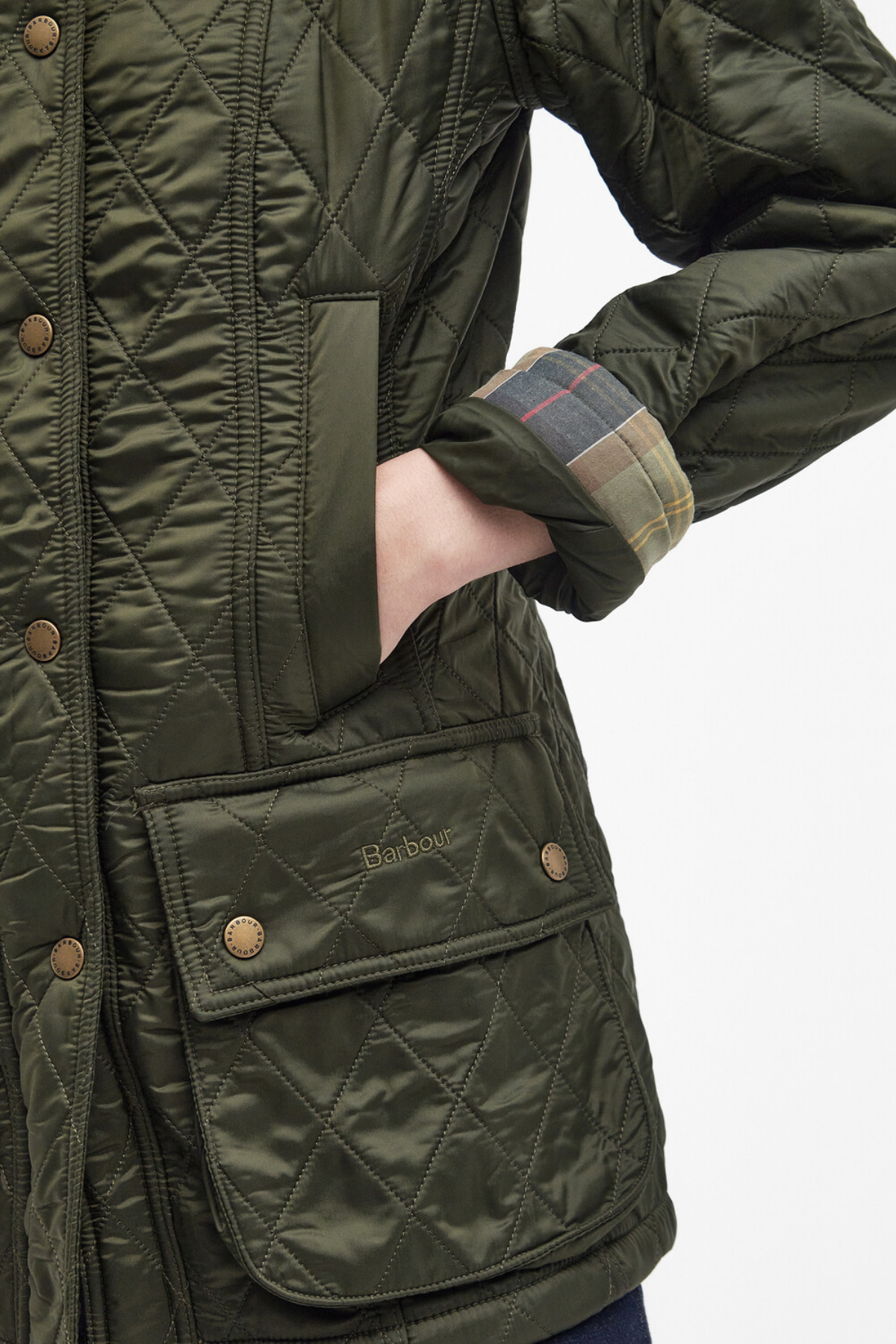 Barbour Beadnell Polar Kapitone Ceket OL91 Olive