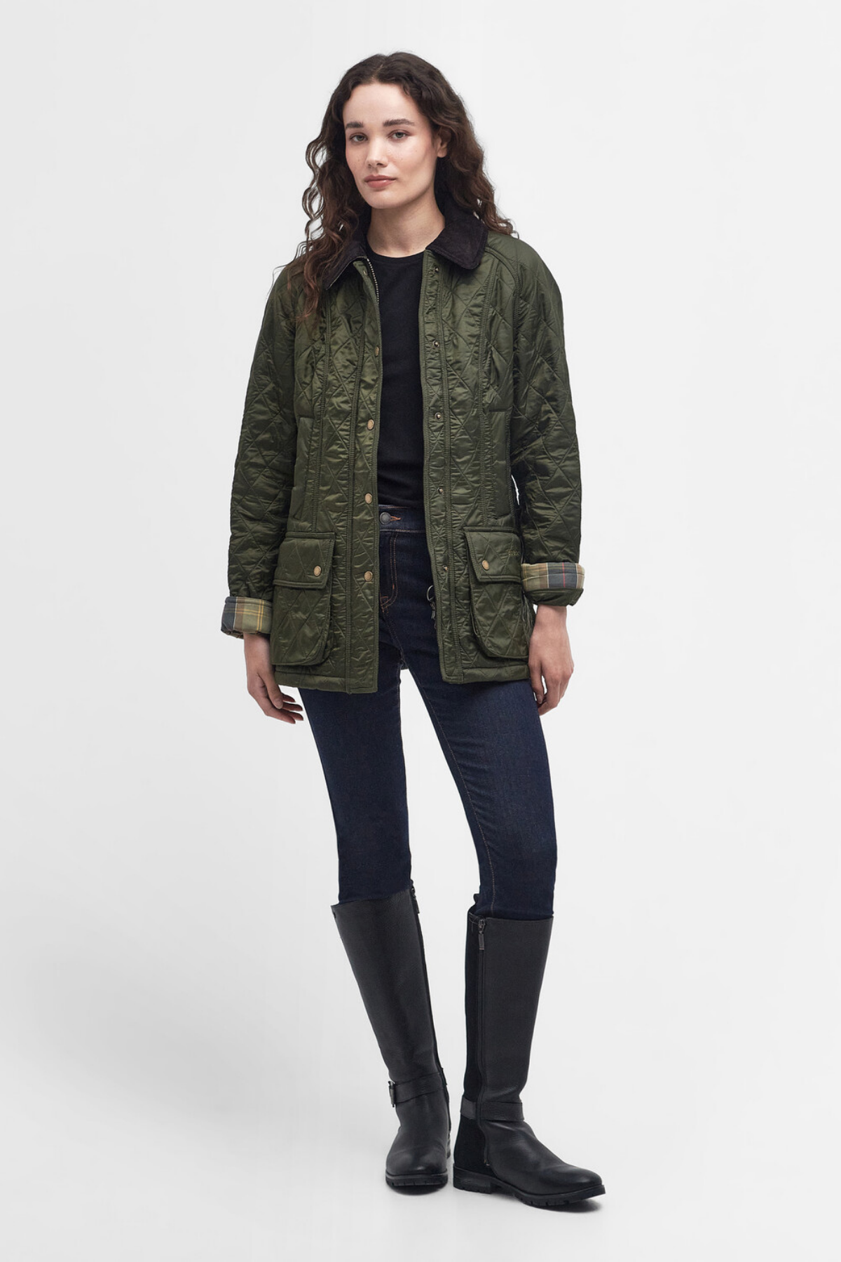 Barbour Beadnell Polar Kapitone Ceket OL91 Olive