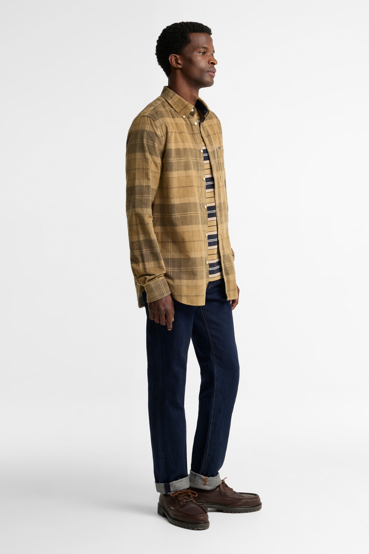Barbour Blair Tailored Tartan Cord Gömlek TN39 Birchwood Dress Tartan