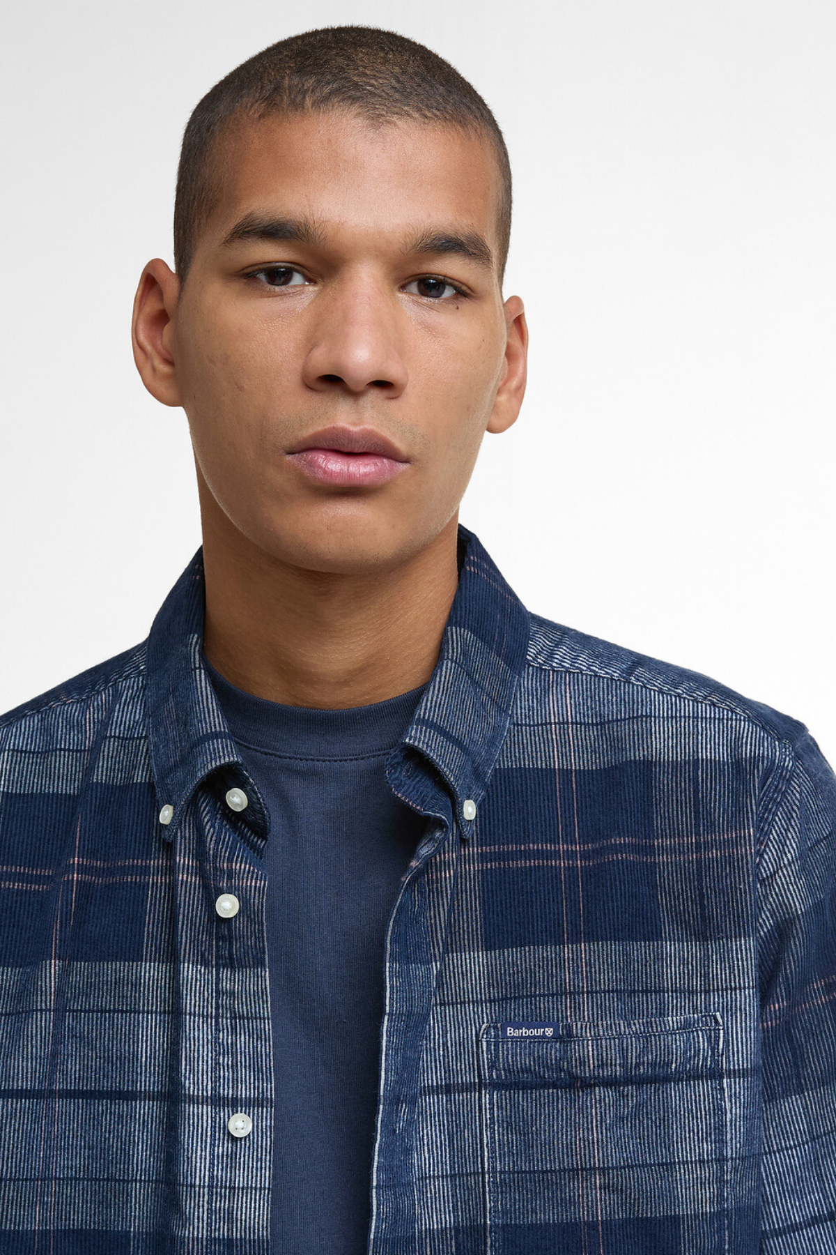 Barbour Blair Tailored Tartan Cord Gömlek TN42 Riverstone Tartan