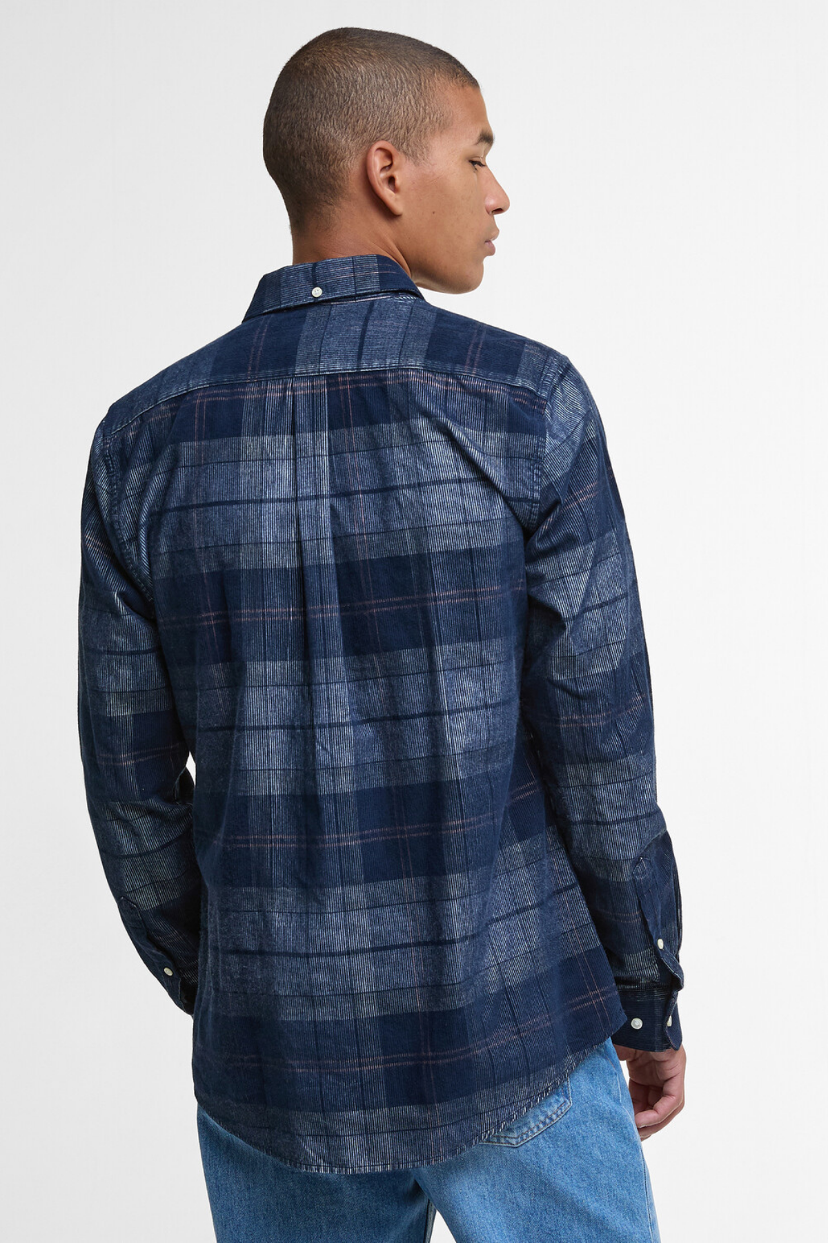 Barbour Blair Tailored Tartan Cord Gömlek TN42 Riverstone Tartan
