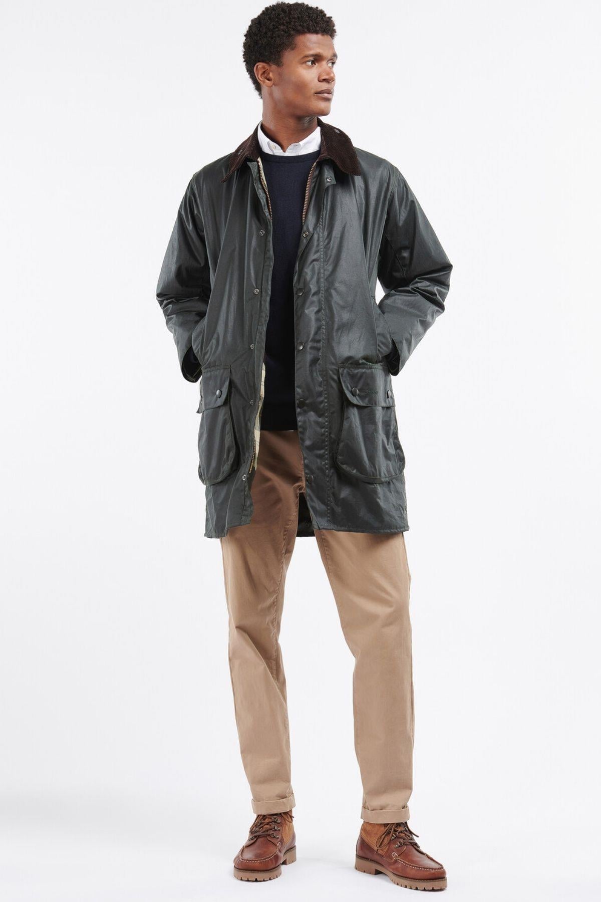 新品 BARBOUR BORDER セージ 36サイズ Barbour Border Yağlı Ceket SG91 Sage