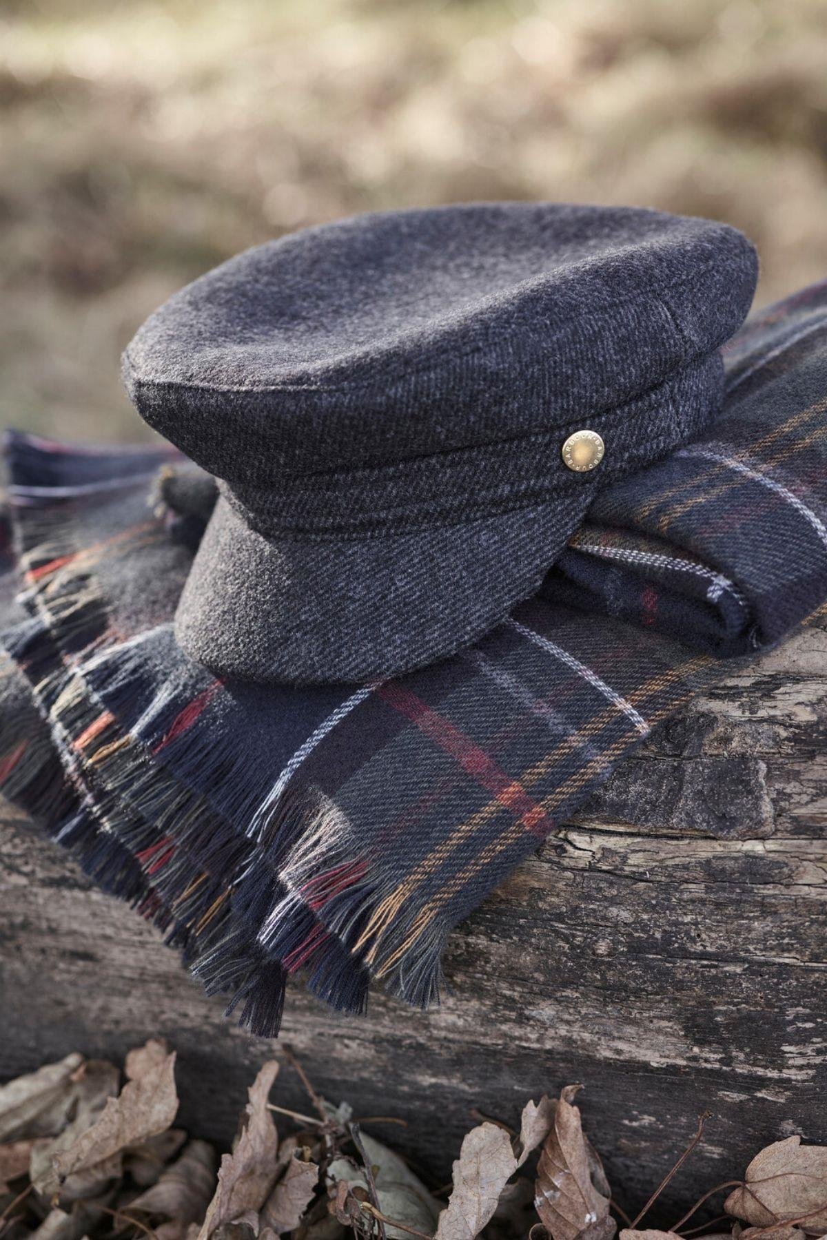 Barbour Bothal Bakerboy Şapka CH91 Charcoal