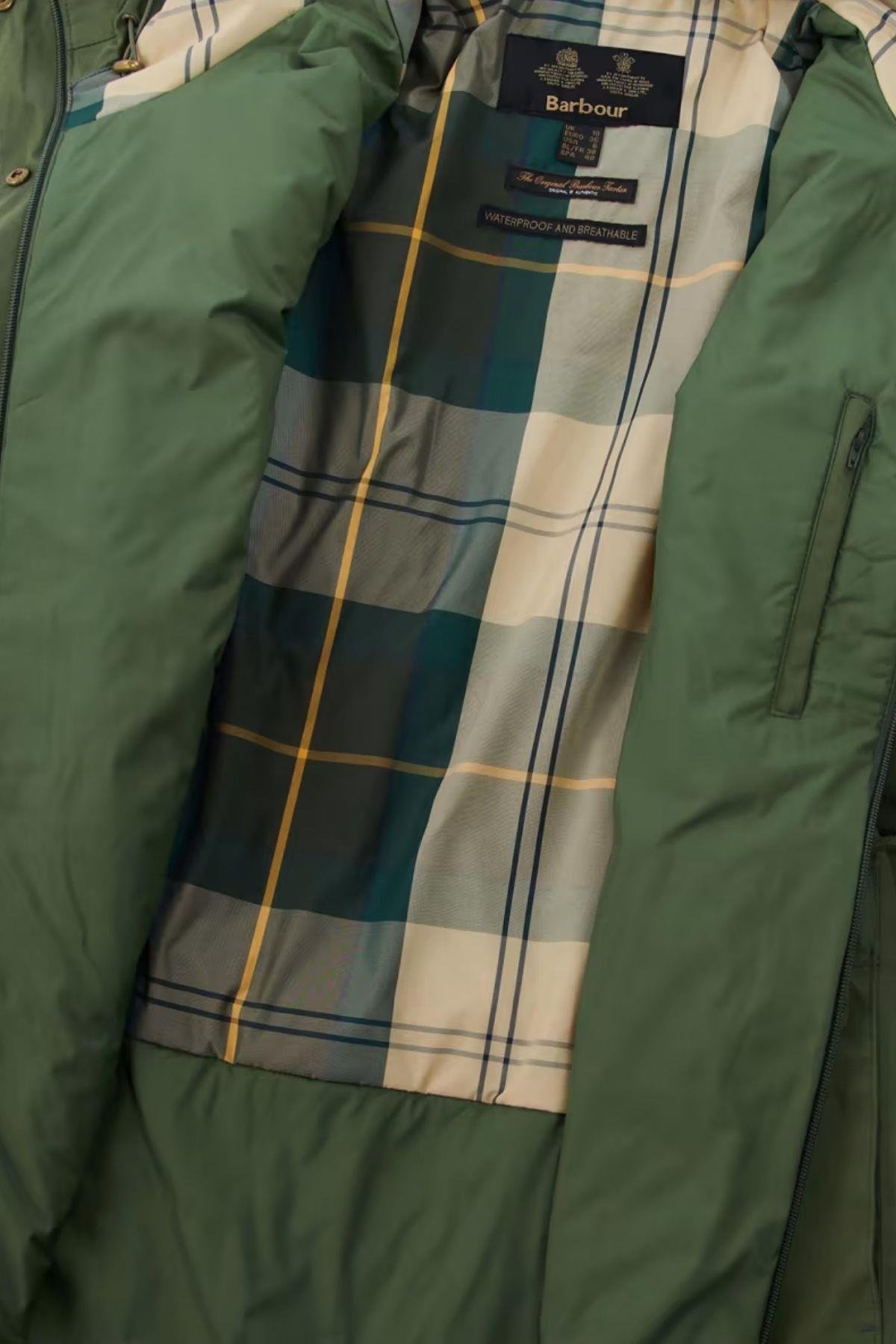 Barbour Bowlees Waterproff Ceket GN71 Moss Stone/Ancient