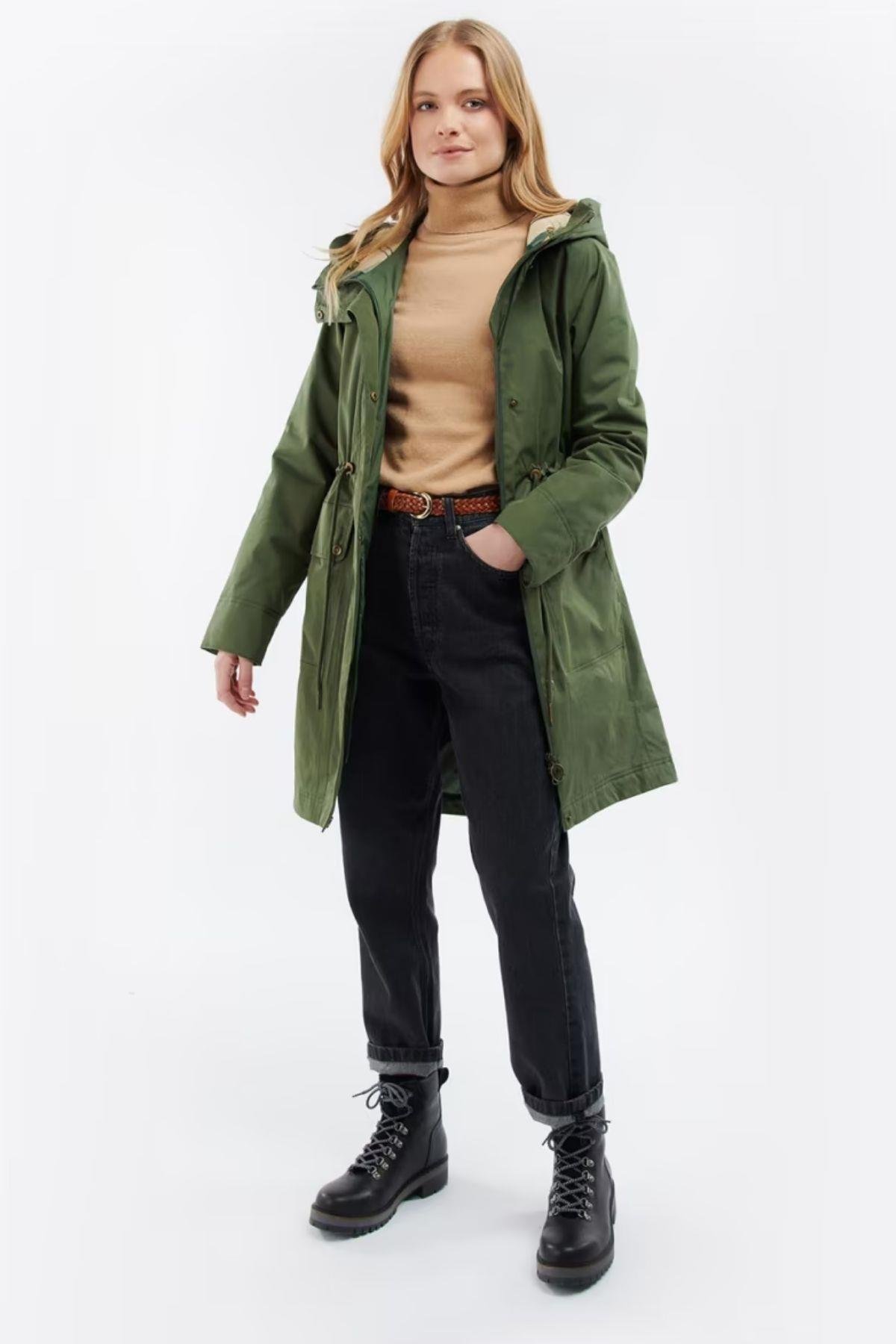 Barbour Bowlees Waterproff Ceket GN71 Moss Stone/Ancient