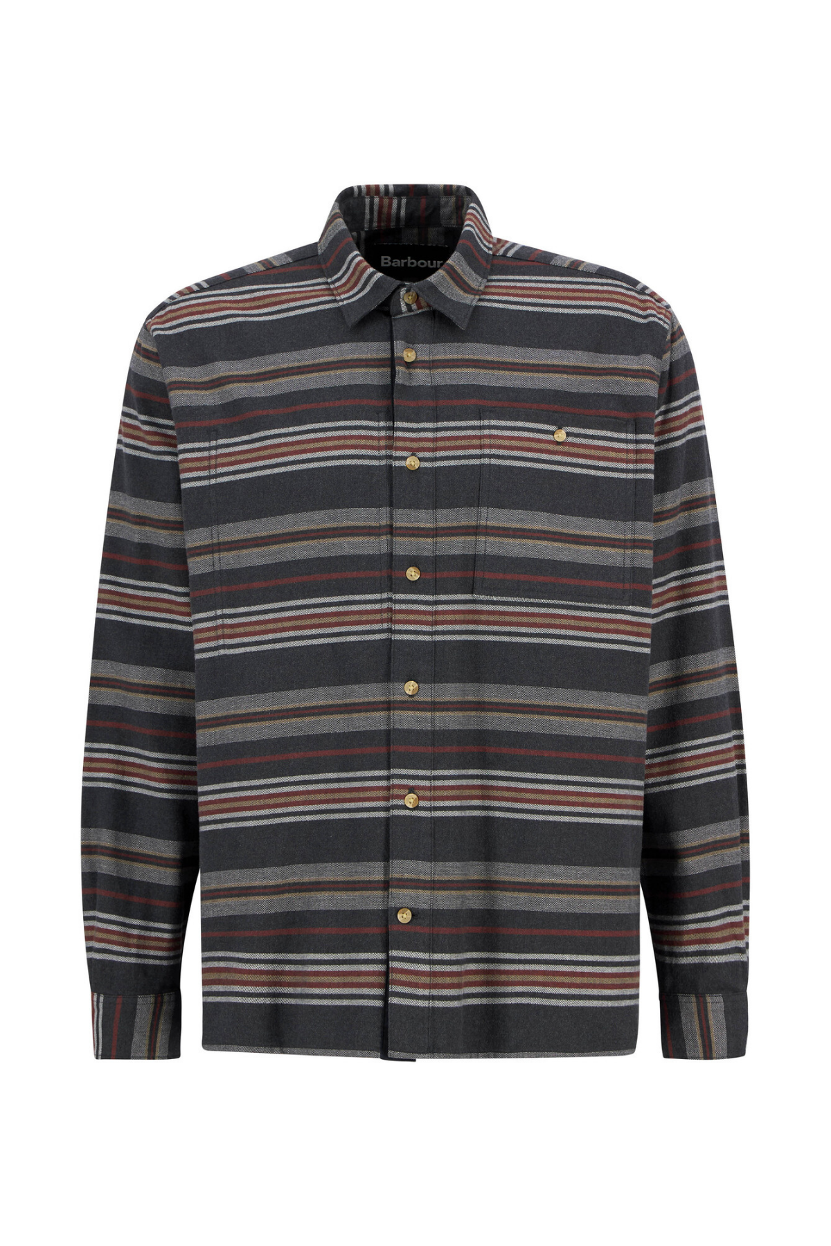 Barbour Bowscale Striped Relaxed Gömlek CH51 Charcoal M.