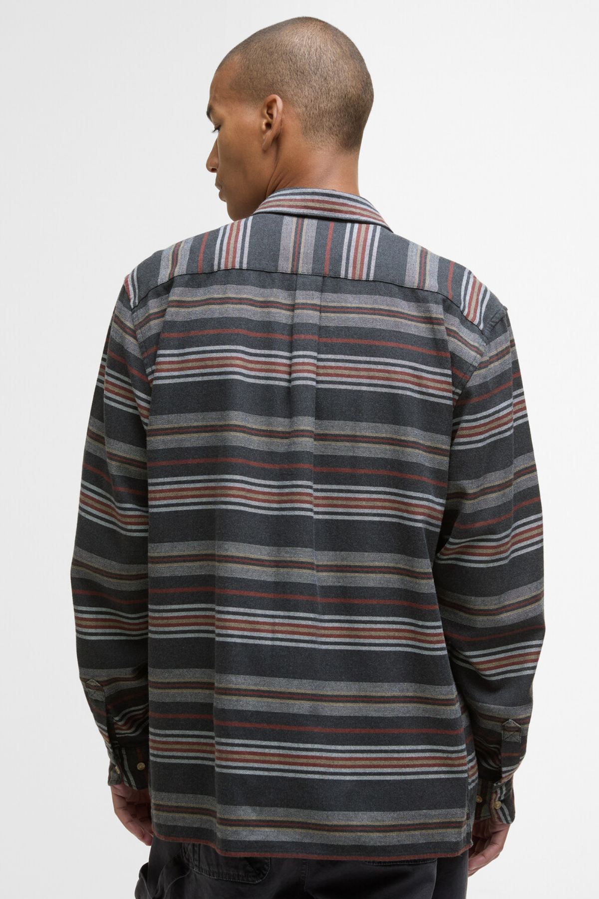 Barbour Bowscale Striped Relaxed Gömlek CH51 Charcoal M.