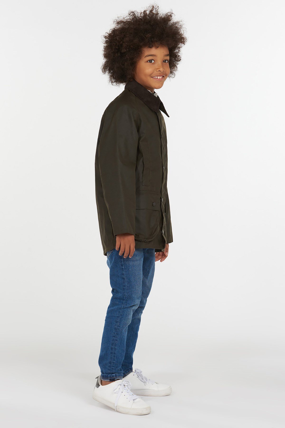 Barbour Boys Beaufort Wax Jacket OL75 Olive