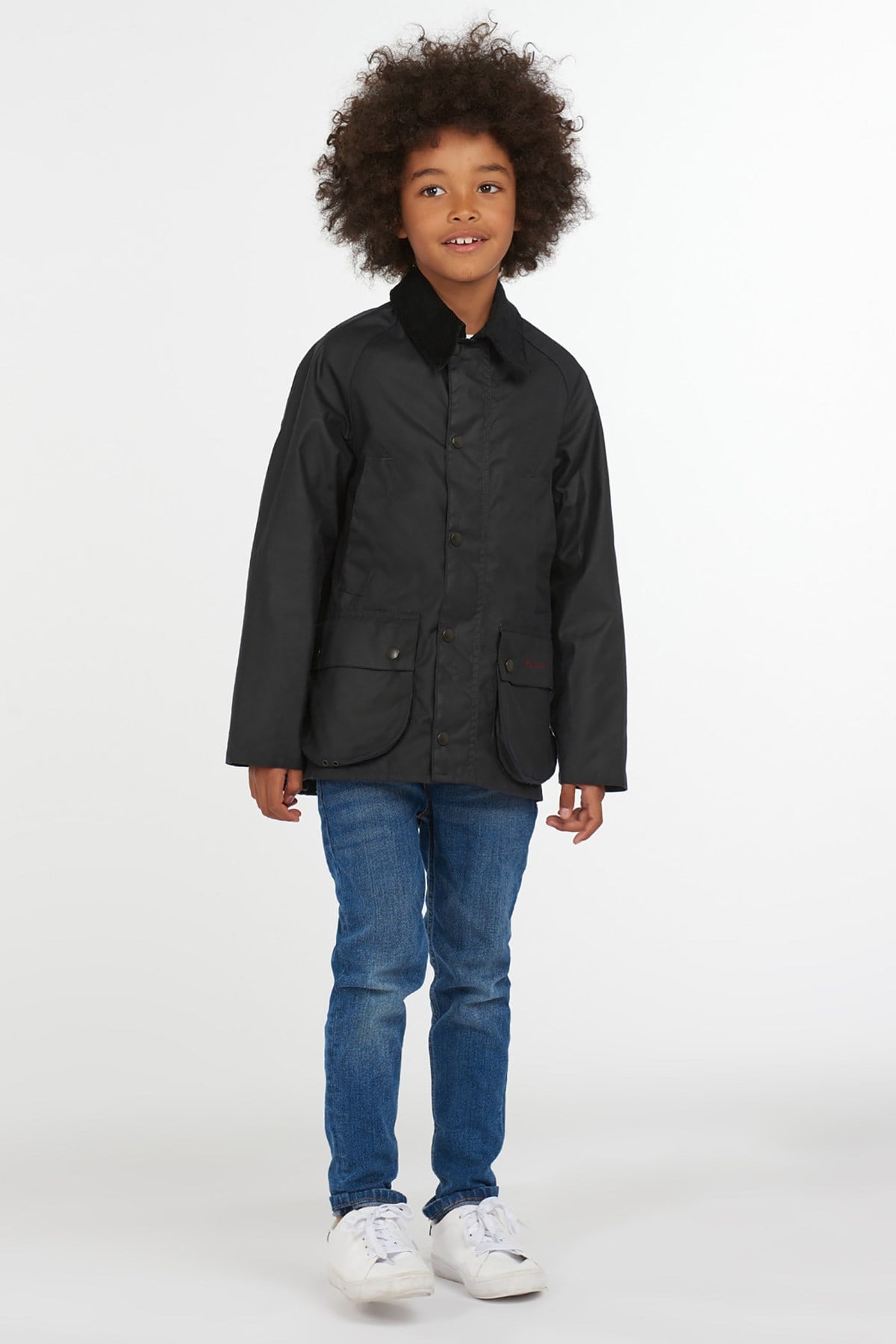 Barbour Boys Bedale Wax Jacket NY95 Navy