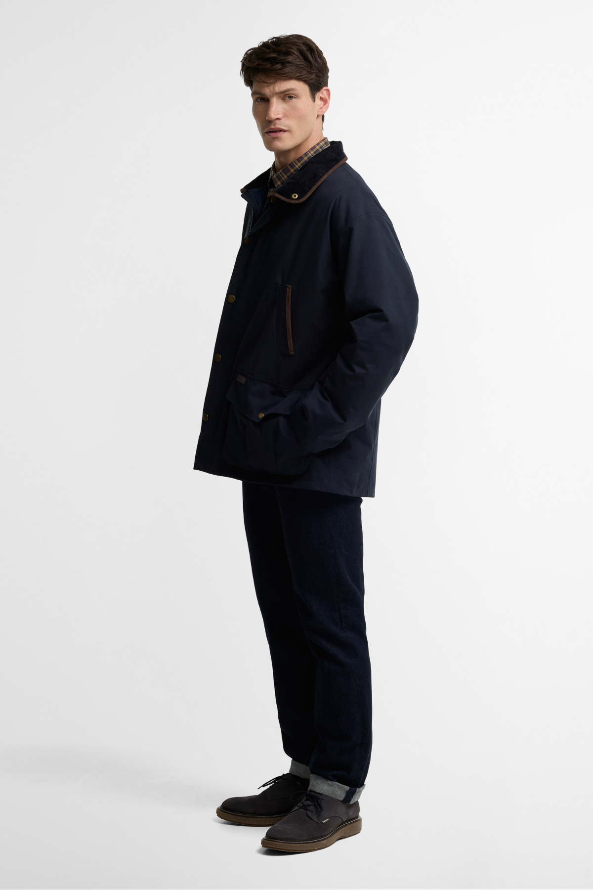 Barbour Bromfield Waterproof Ceket NY71 Dark Navy
