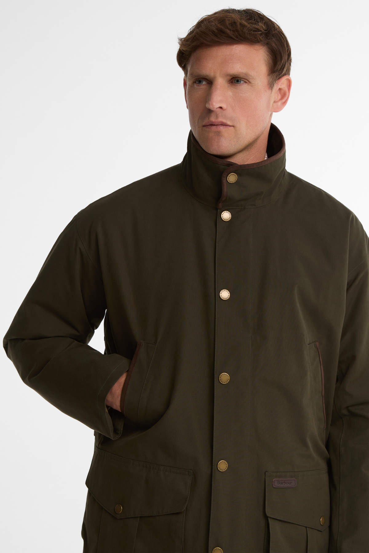 Barbour Bromfield Waterproof Ceket OL71 Dark Olive