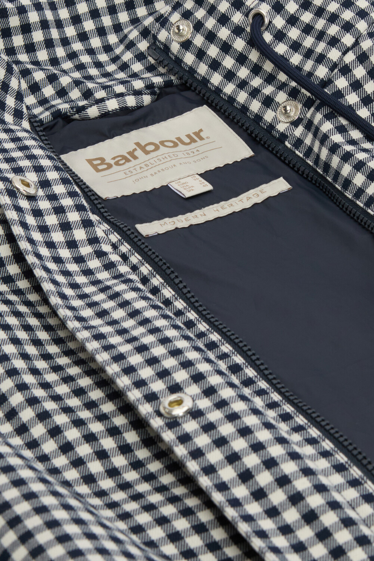 Barbour Bronwyn Check Showerproof Ceket NY71 Navy Gingham