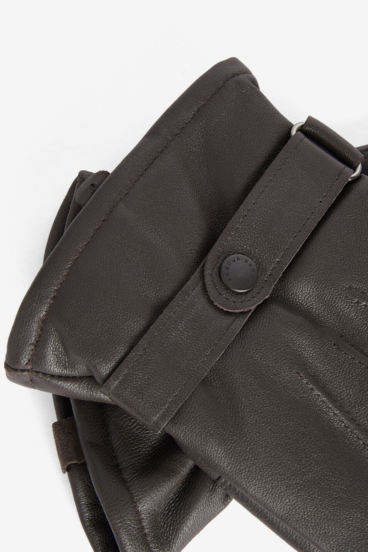 Barbour Burnished Deri Eldiven BR71 Dk.Brown