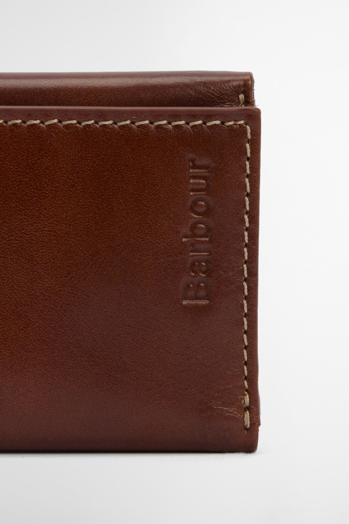 Barbour Bywell Deri Bi Fold Cüzdan BR31 Heritage Brown