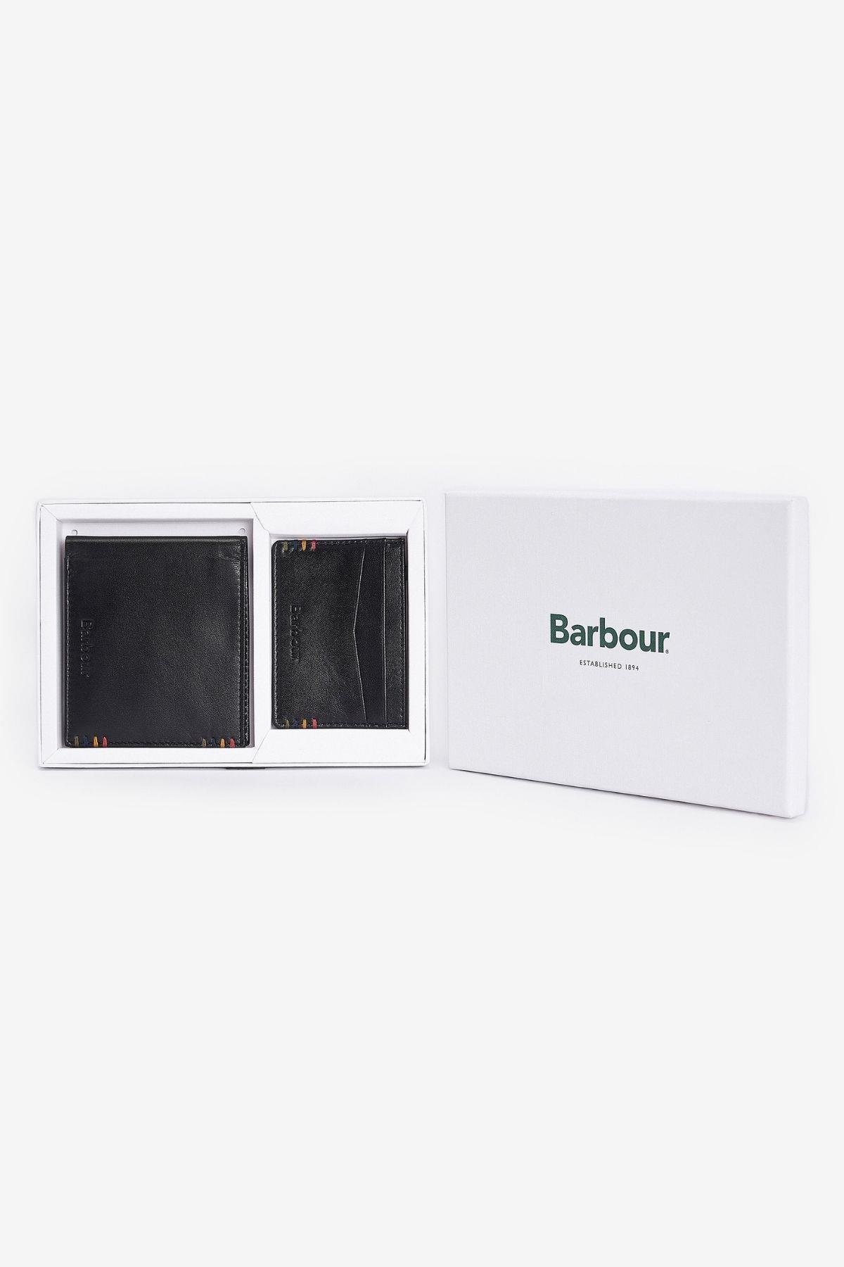 Barbour Cairnwell Cüzdan/Kartlık Hediye Seti BK31 Inky Blue