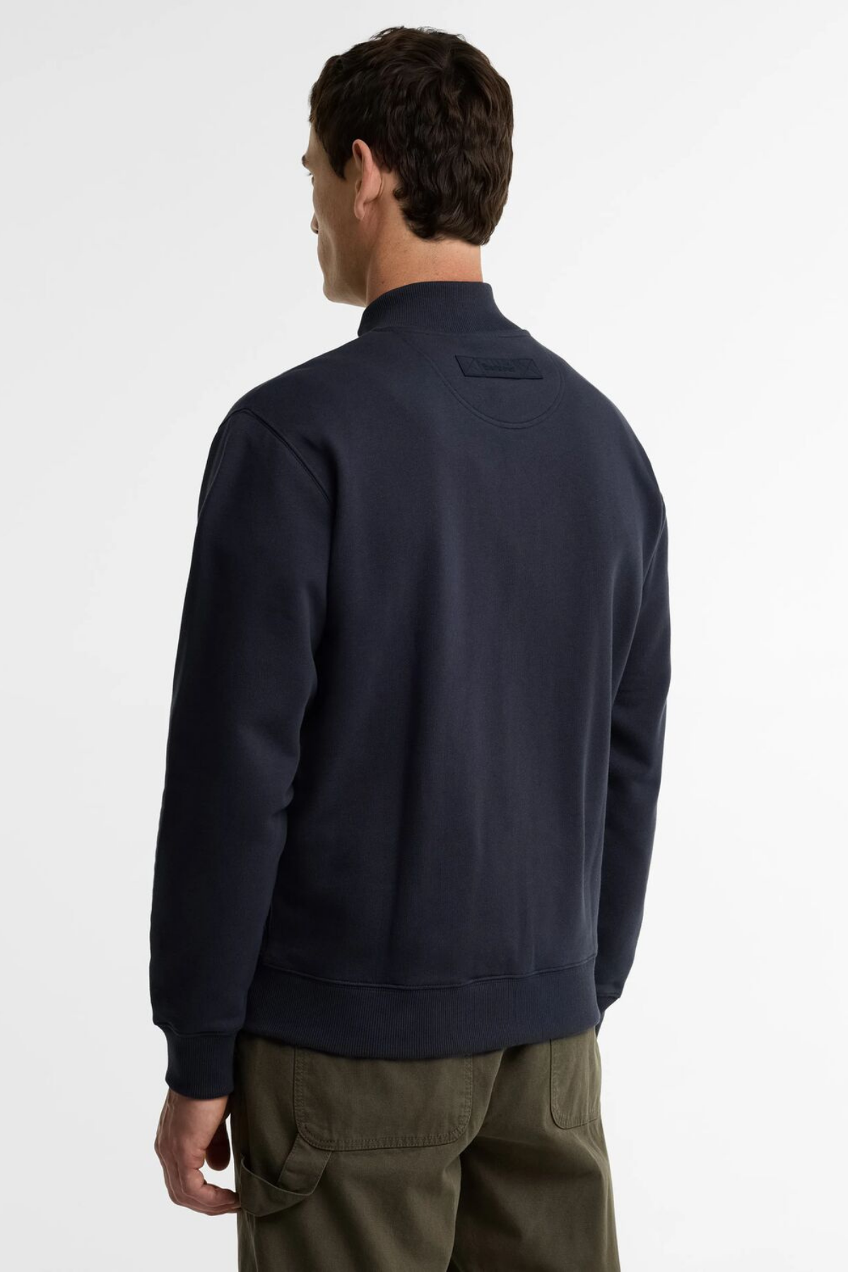 Barbour Caldbeck Full Zip Sweatshirt NY74 Dark Navy