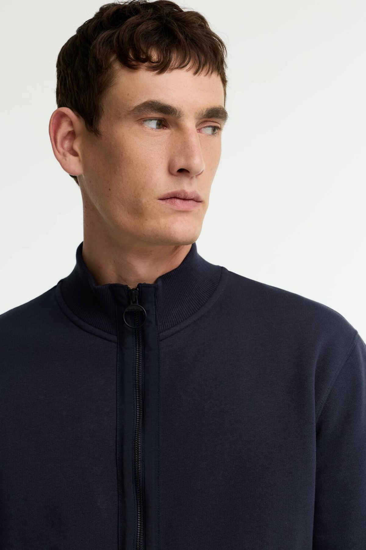 Barbour Caldbeck Full Zip Sweatshirt NY74 Dark Navy