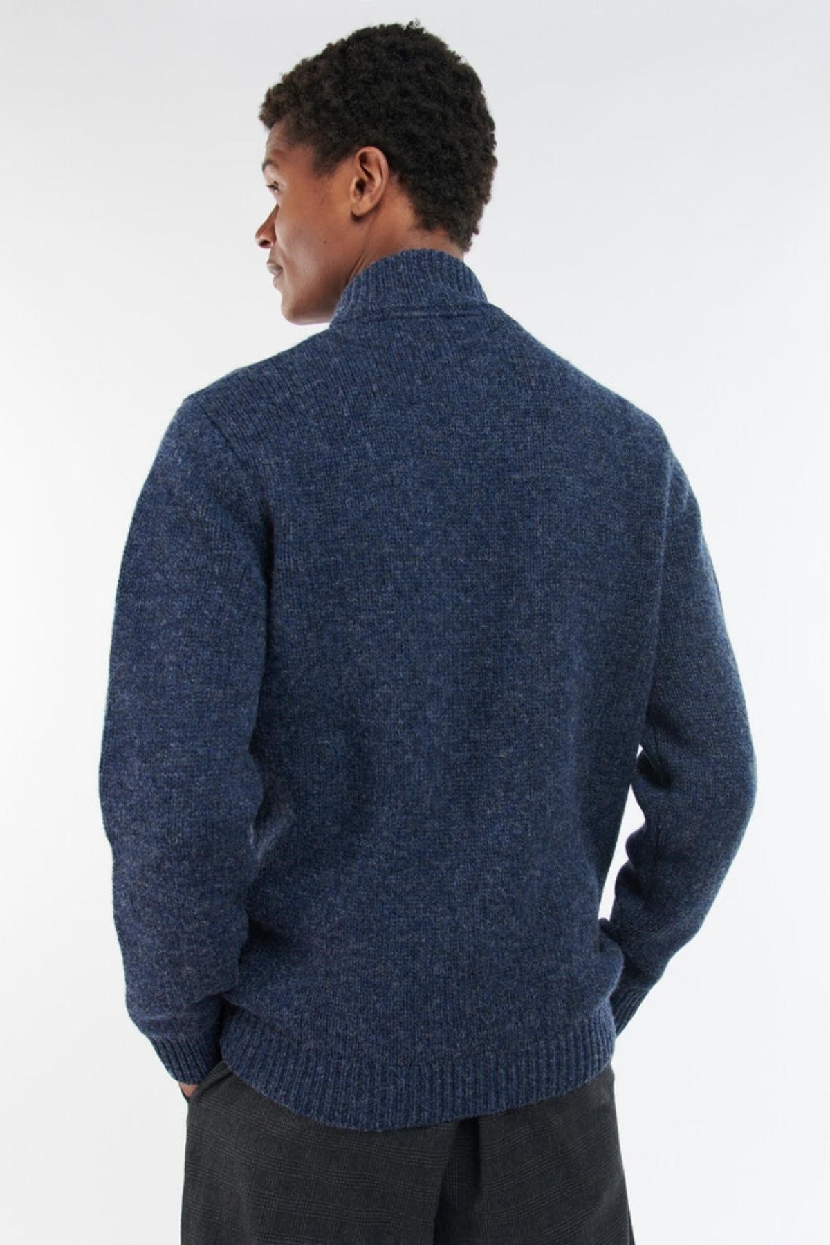 Barbour Calder Half Zip Kazak NY72 Navy Marl