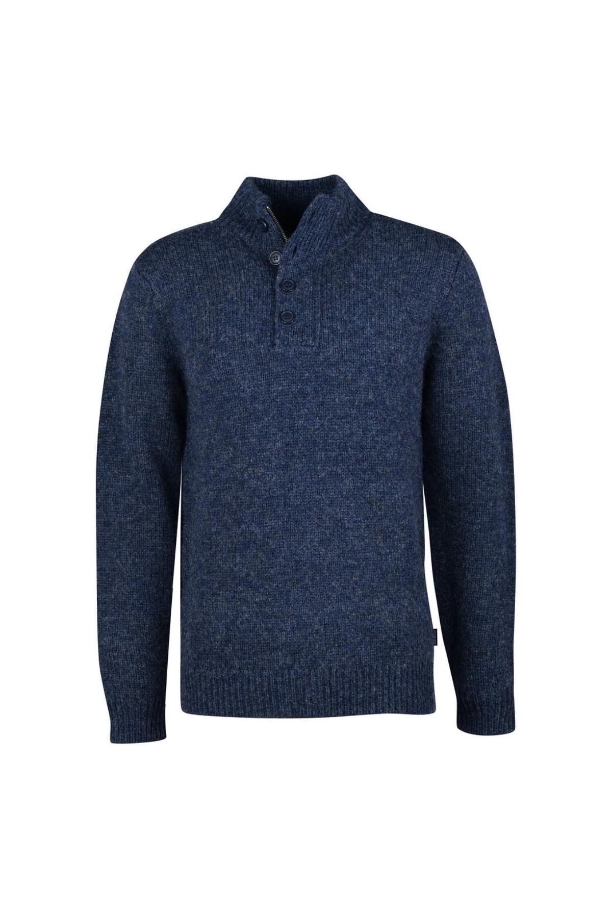 Barbour Calder Half Zip Kazak NY72 Navy Marl