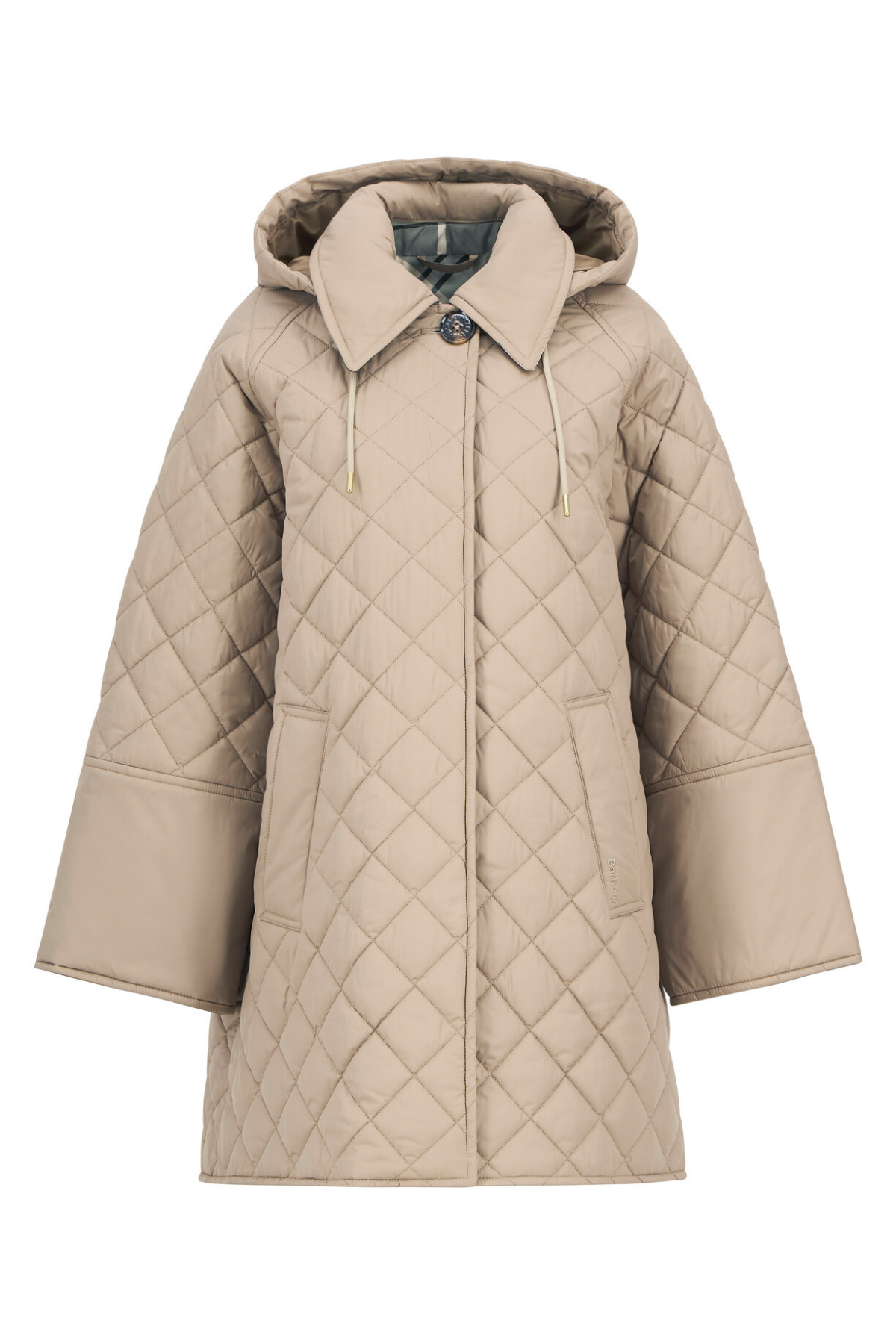 Barbour Cara Kapitone Ceket BE31 Honey/Ancient Poplar