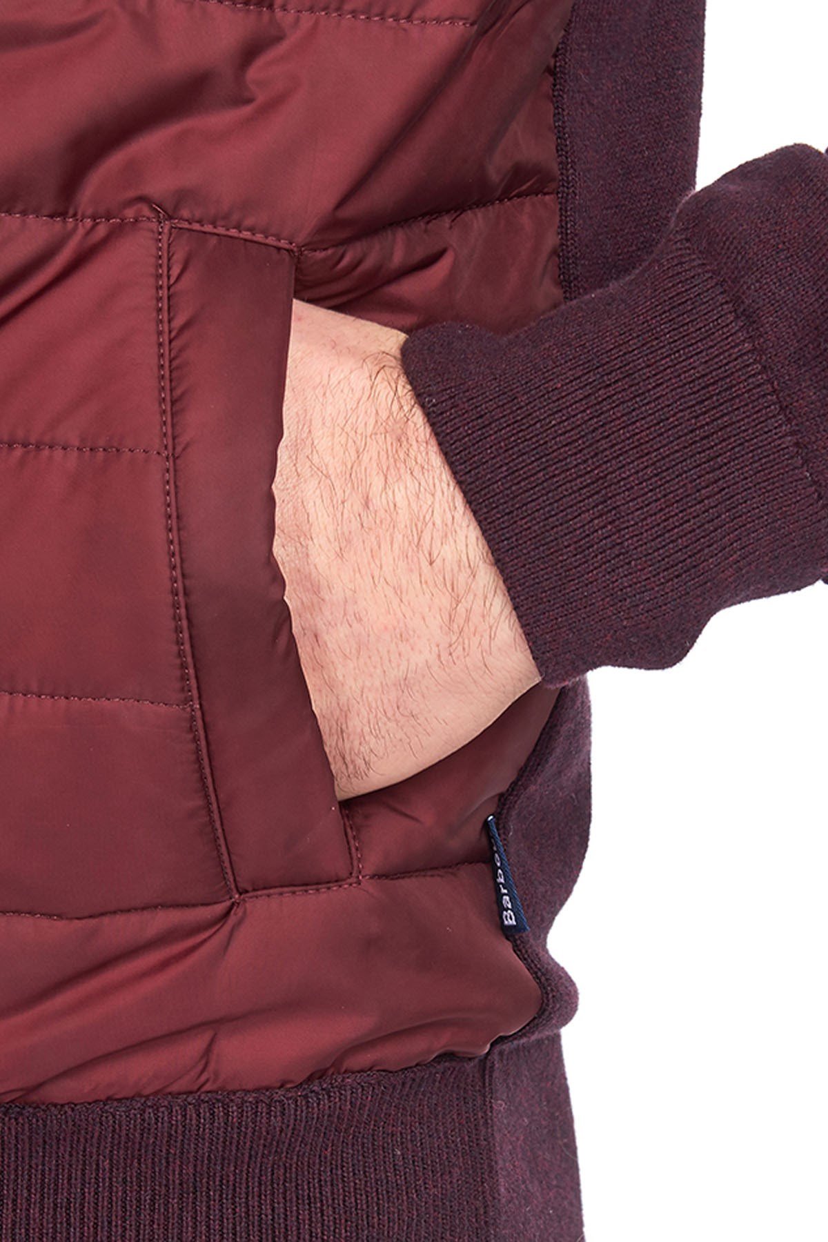 Barbour Carn Baffle Zip Kapitone Hırka RE94 Merlot