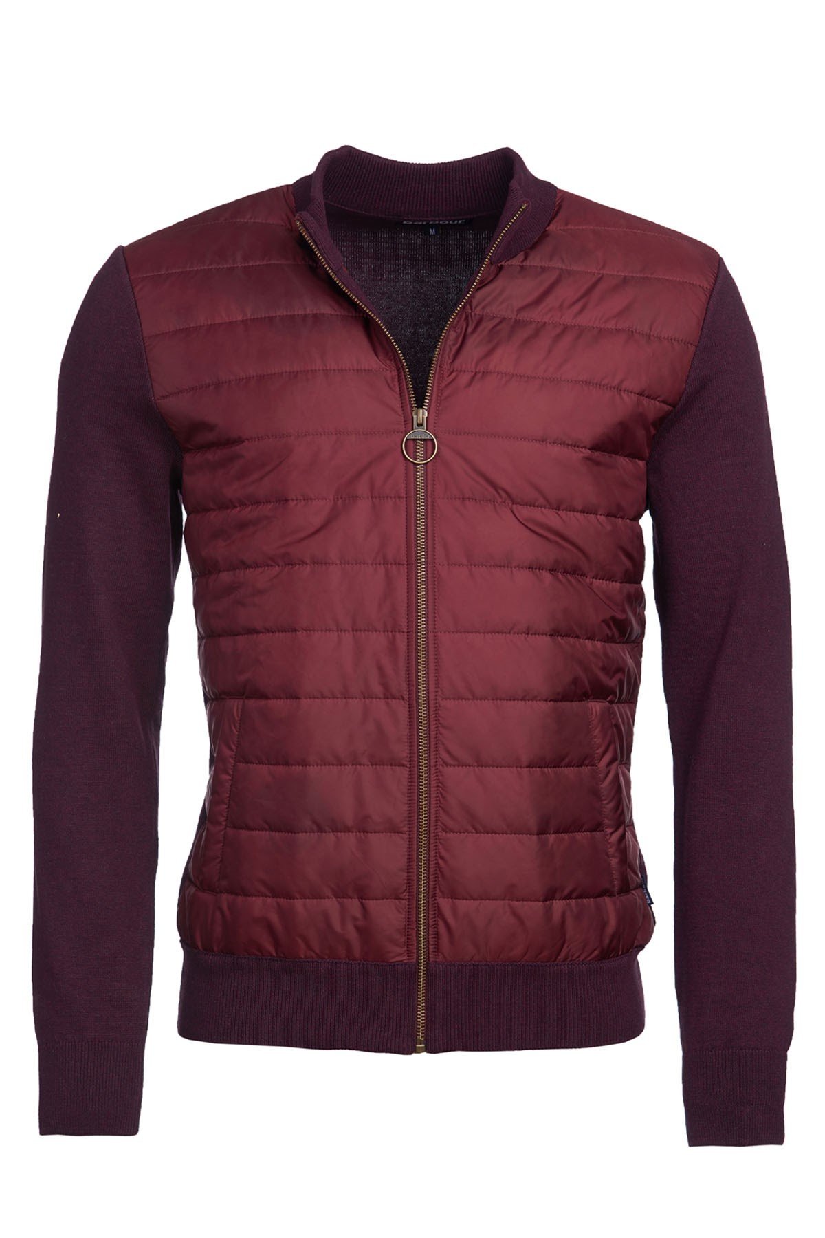Barbour Carn Baffle Zip Kapitone Hırka RE94 Merlot