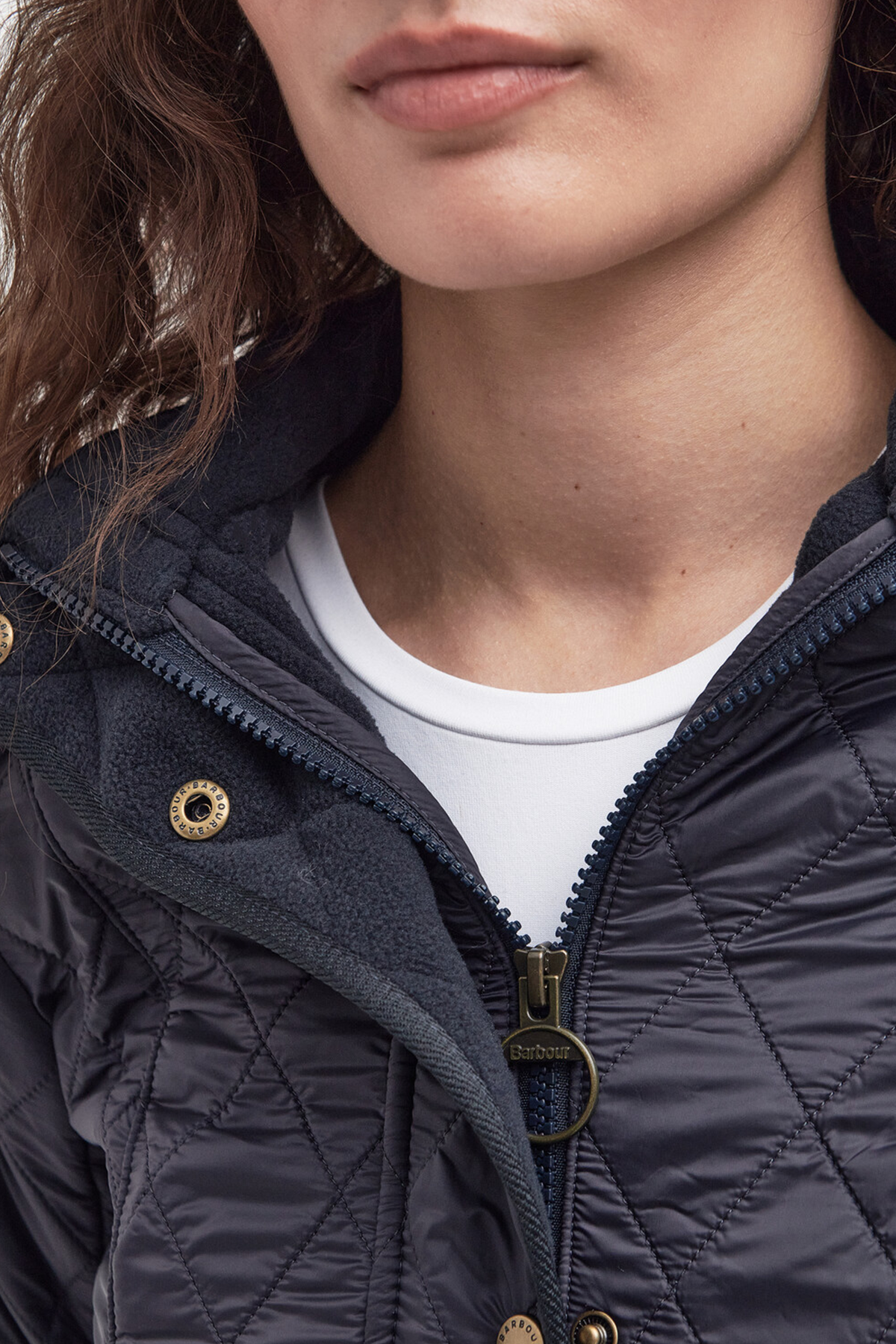 Barbour Cavalry Polar Kapitone Ceket NY91 Navy