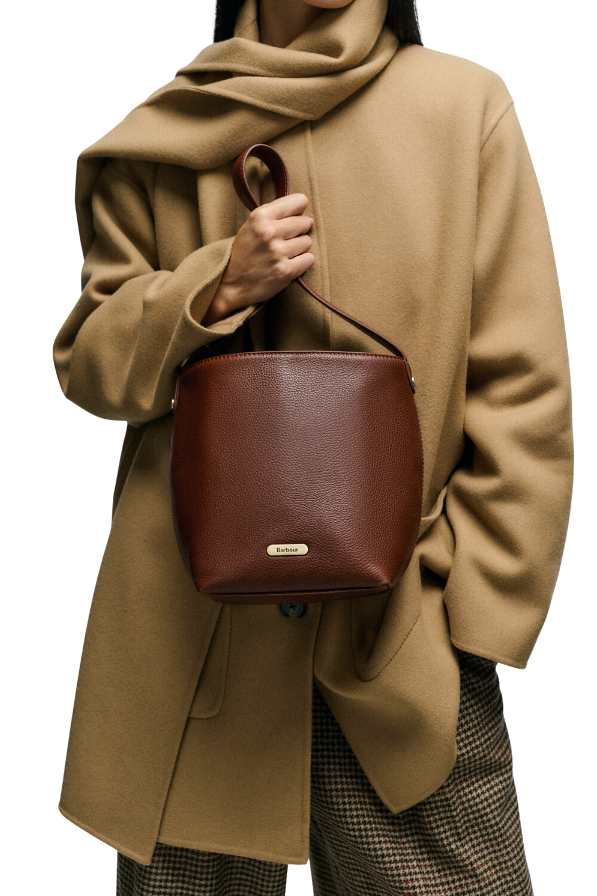 Barbour Cedar Deri Bucket Çanta BR11 Brown