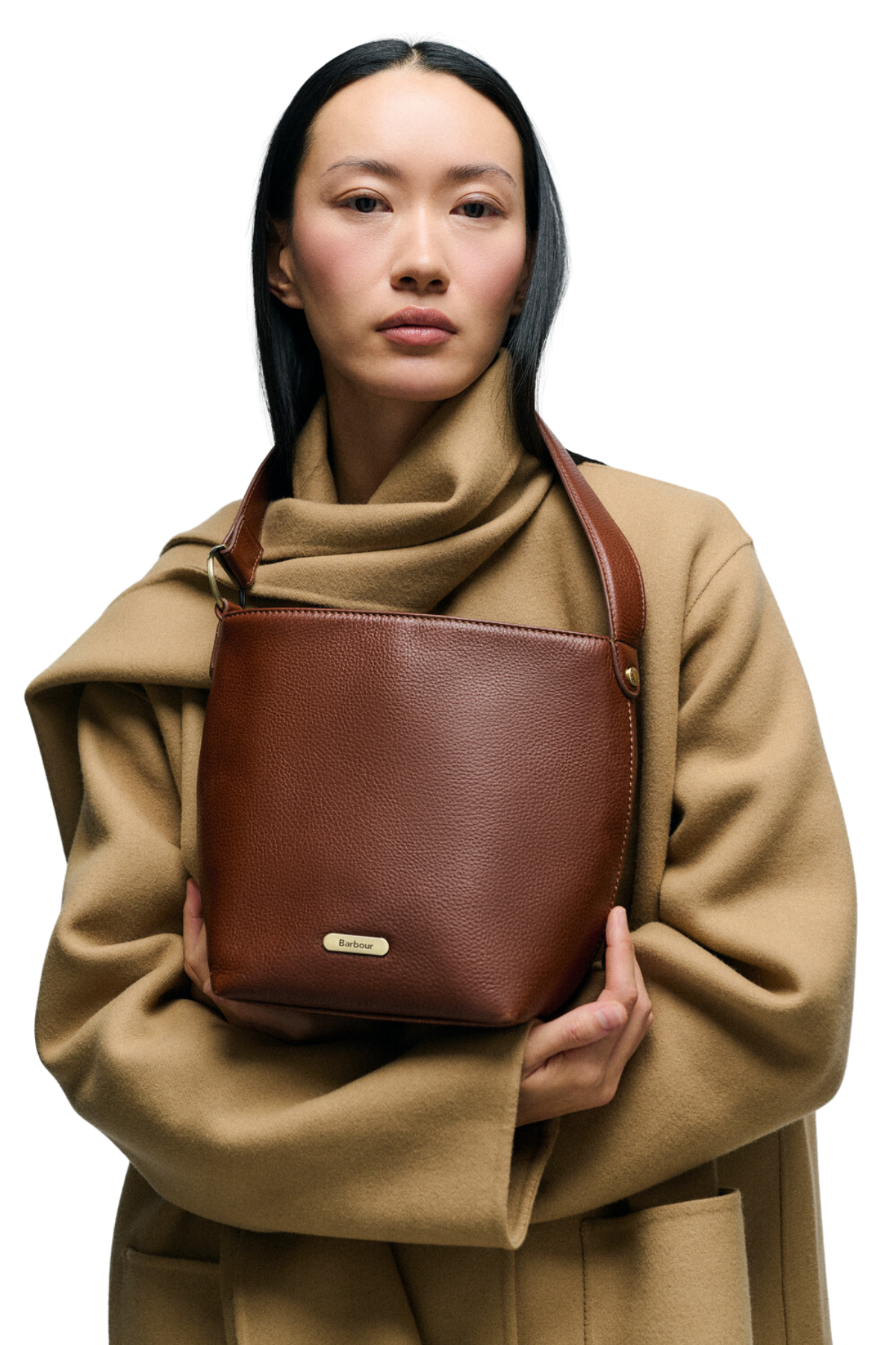 Barbour Cedar Deri Bucket Çanta BR11 Brown