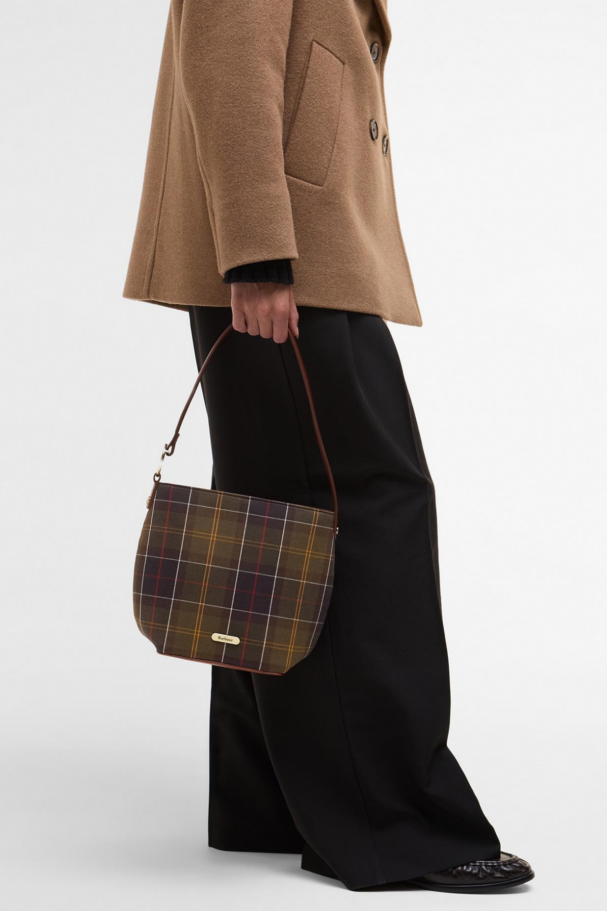 Barbour Cedar Tartan Bucket Kol Çantası TN11 Classic Tartan