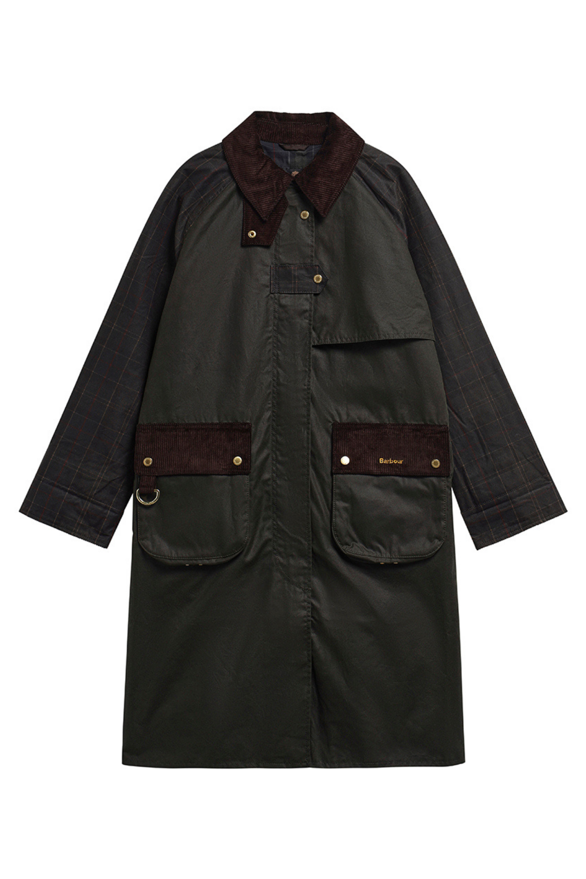 Barbour Checked Kirklees Yağlı Ceket OL52 Fern Classic Shadow Classic
