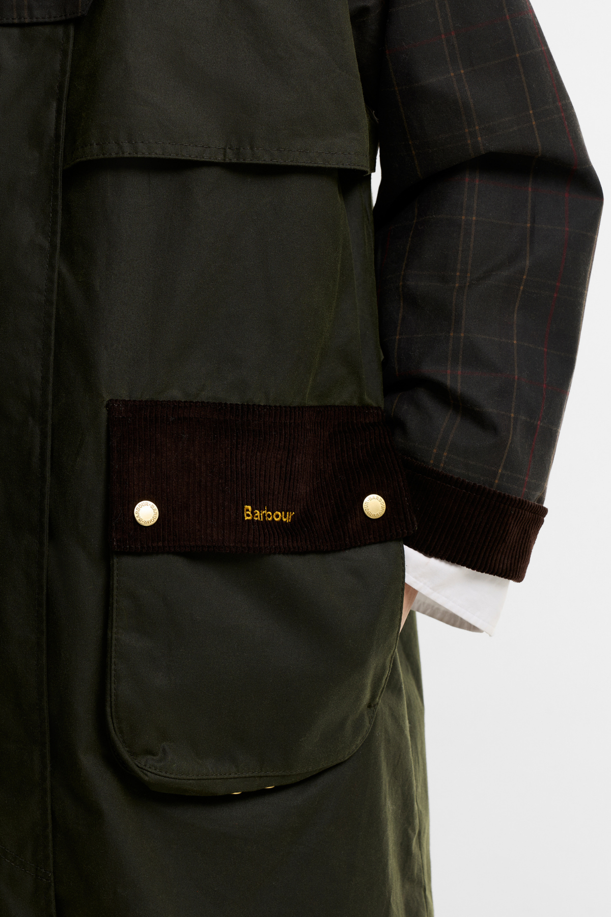 Barbour Checked Kirklees Yağlı Ceket OL52 Fern Classic Shadow Classic