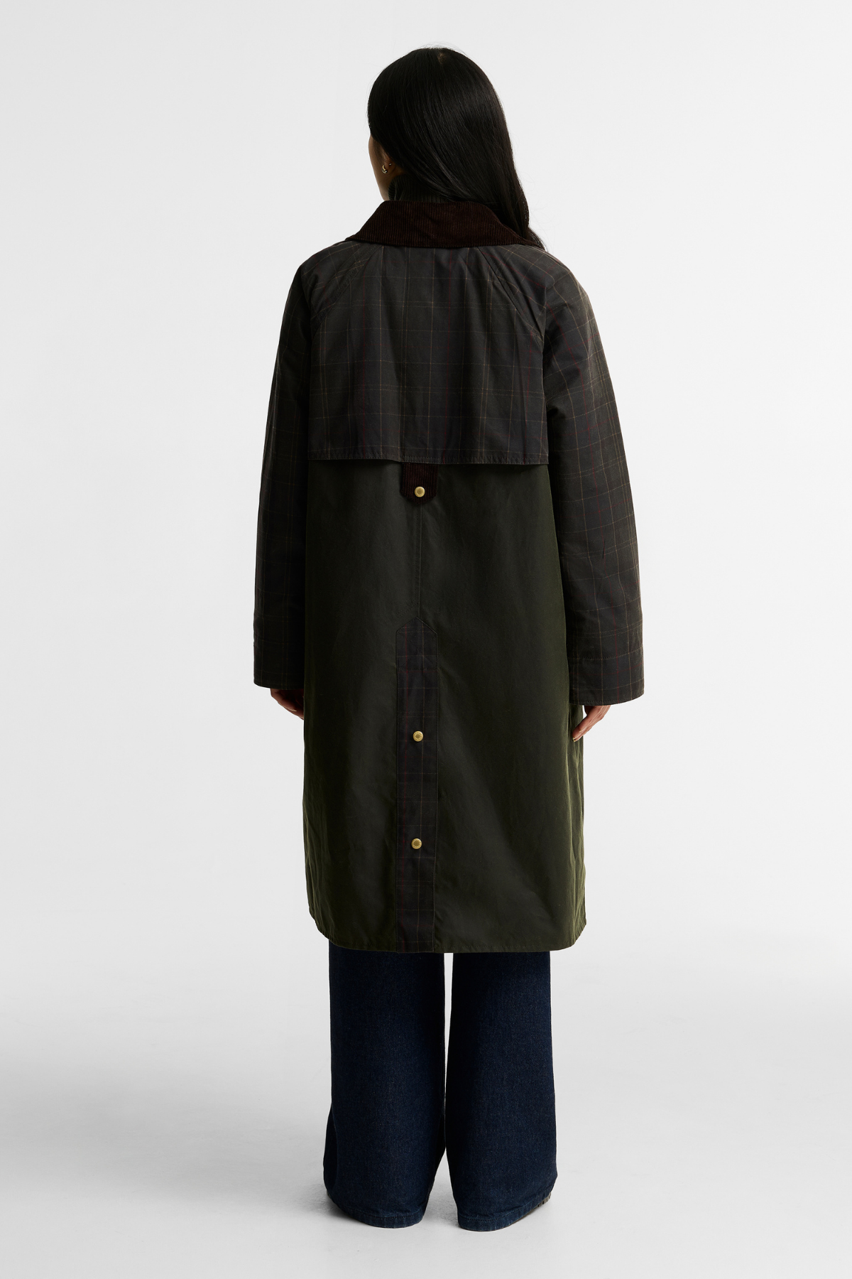 Barbour Checked Kirklees Yağlı Ceket OL52 Fern Classic Shadow Classic