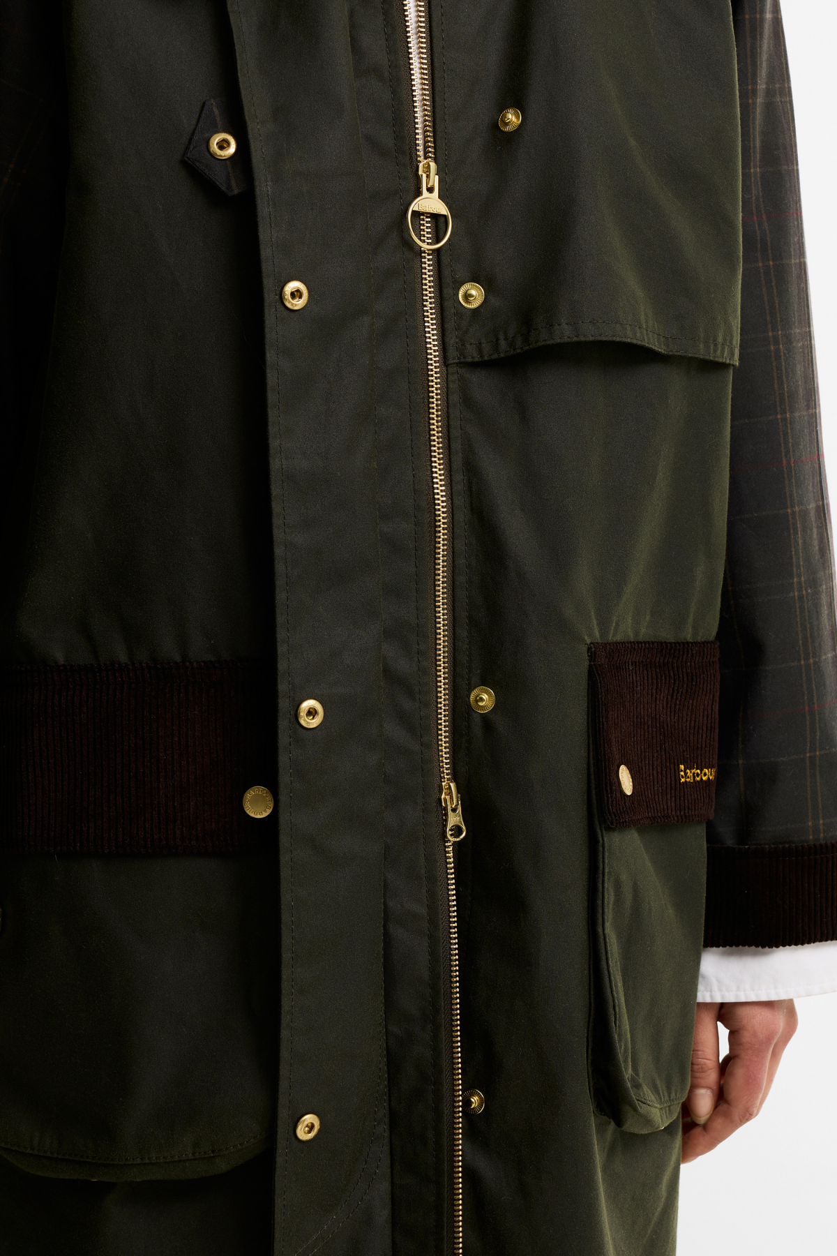 Barbour Checked Kirklees Yağlı Ceket OL52 Fern Classic Shadow Classic