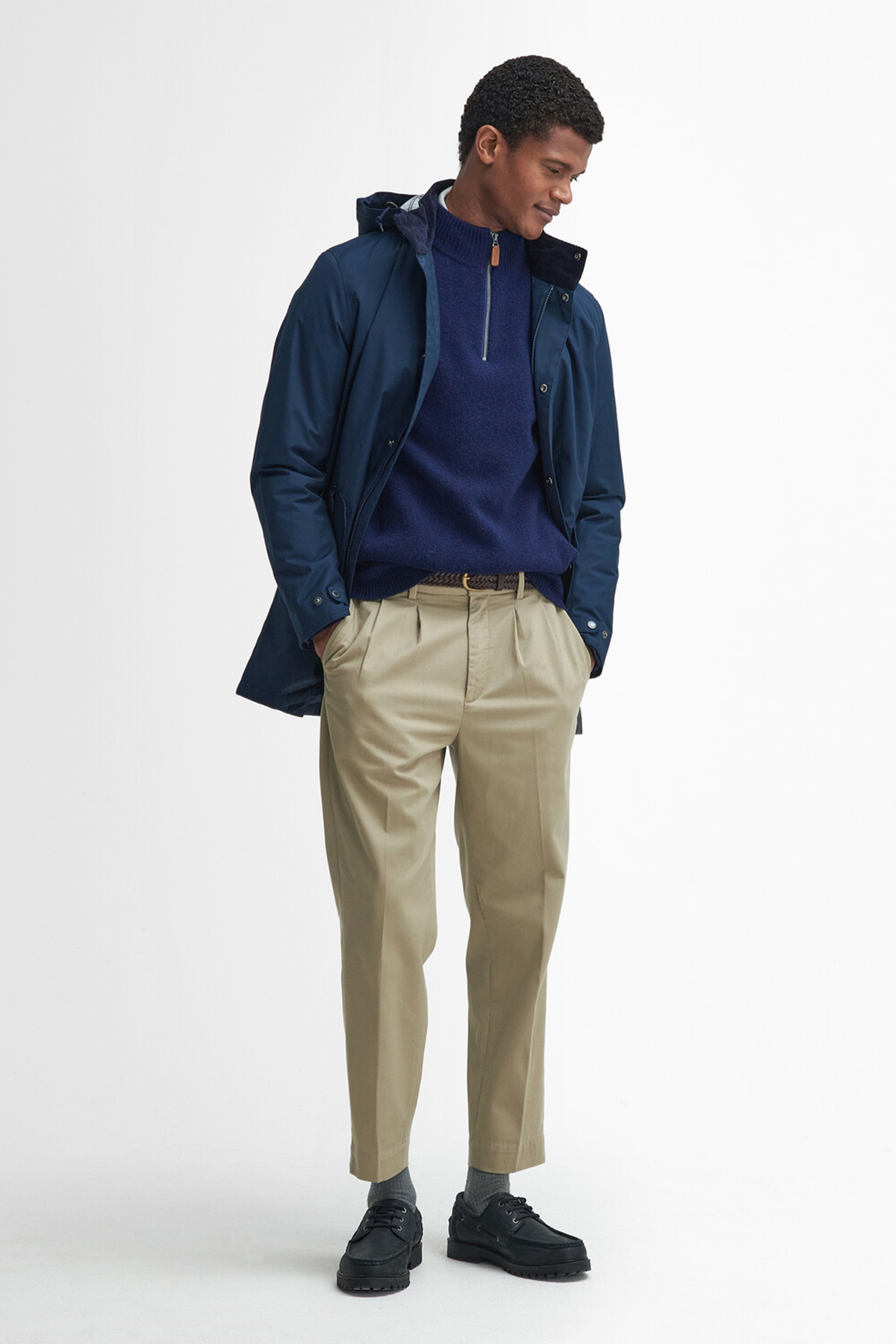 Barbour Chelsea Mac Waterproof Jacket NY73 Navy