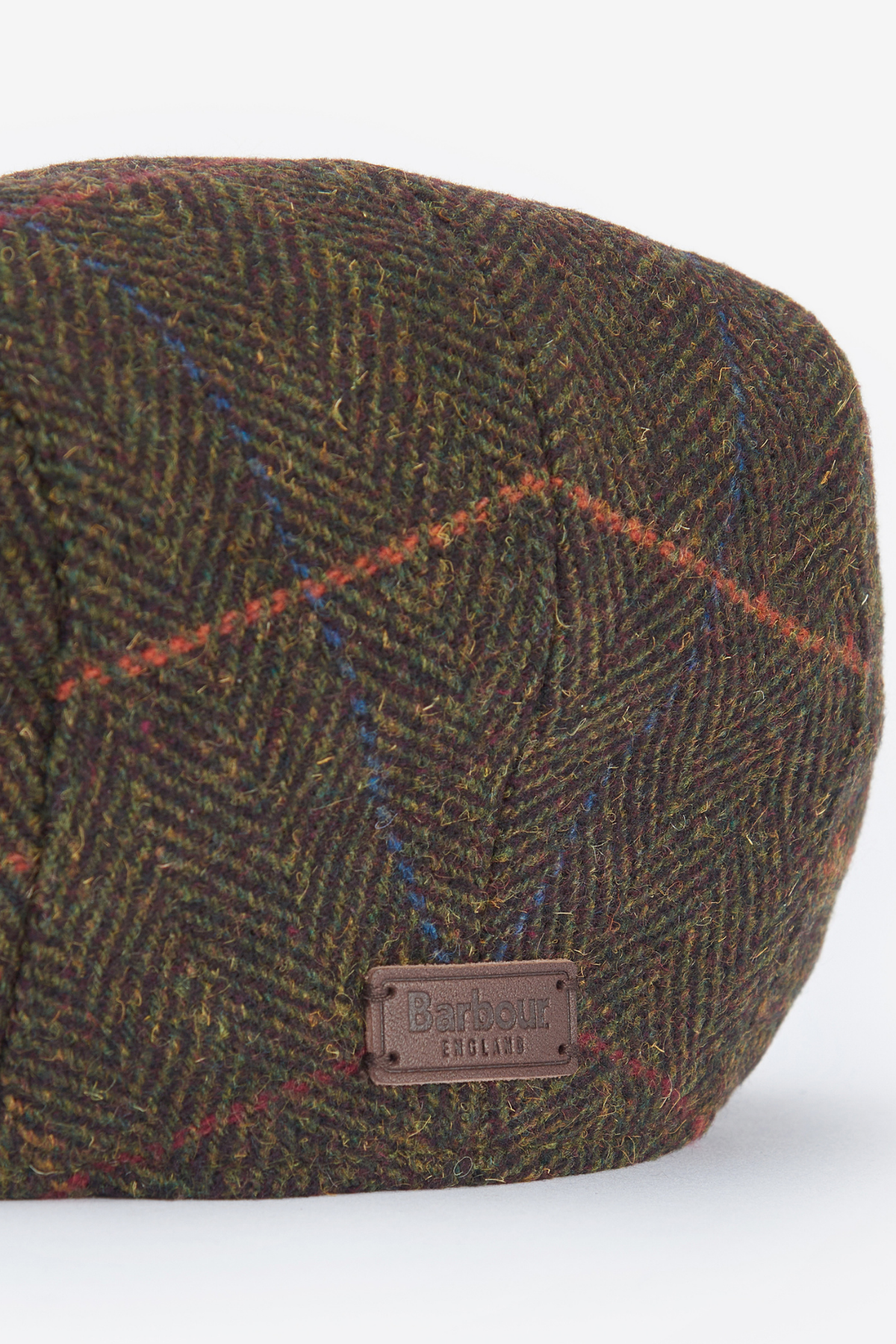 Barbour Cheviot Flat Kasket OL15 Olive Herringbone