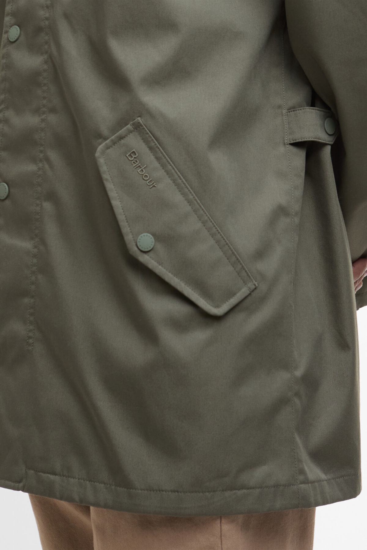 Barbour City Chelsea Waterproof Ceket OL72 Uniform Green/Bleached Pine