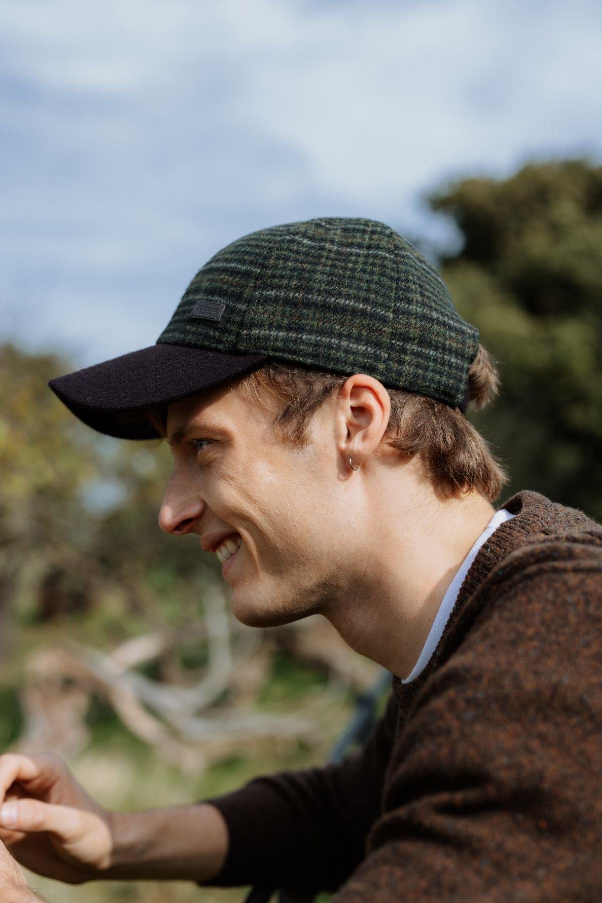 Barbour Clyde Şapka BR51 Brown/Olive Plaid
