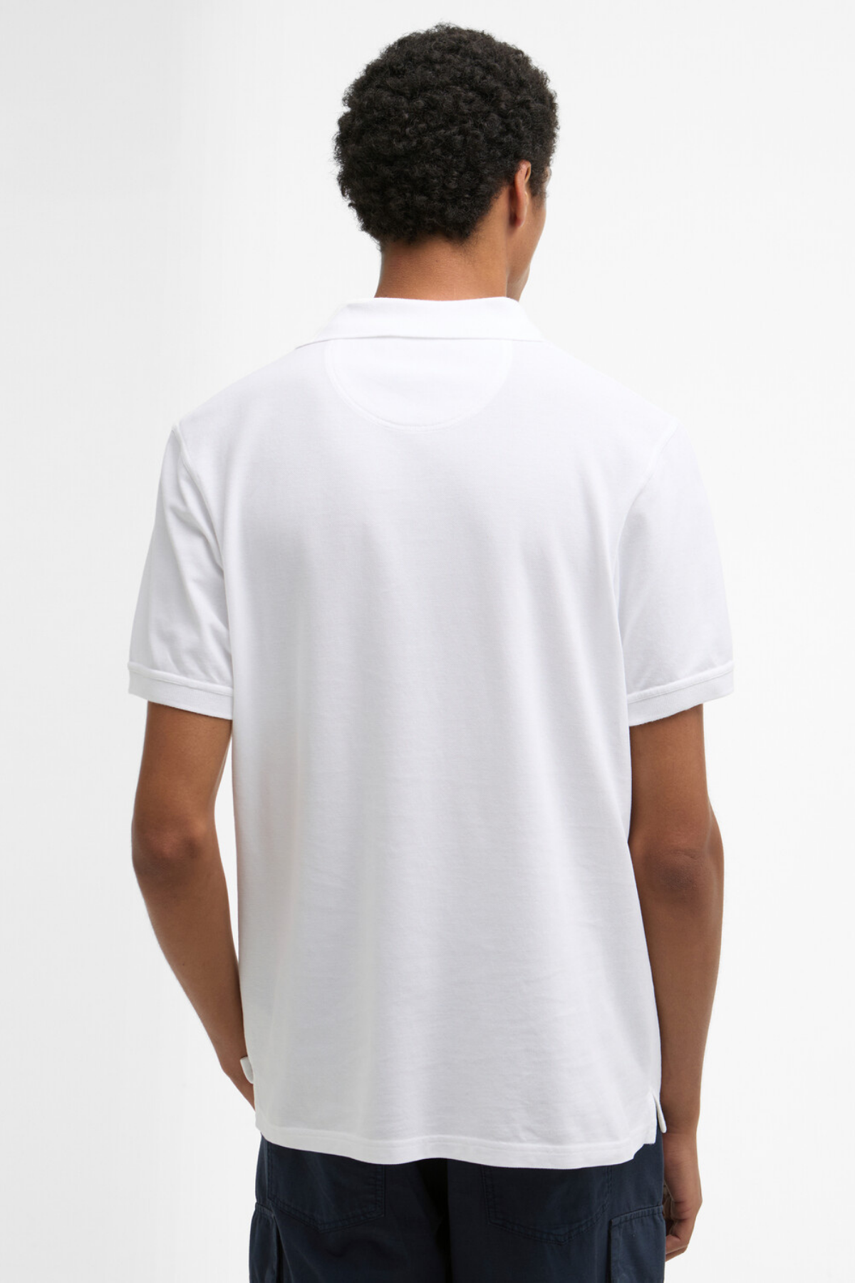 Barbour Comebe Tailored Fit Polo Yaka WH11 White
