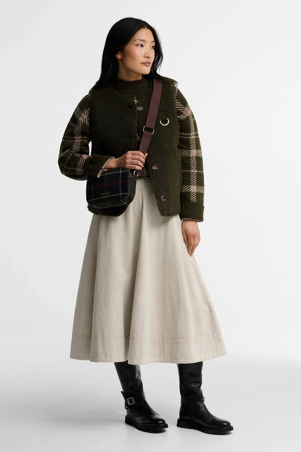 Barbour Contin Tartan Mini Çapraz Çanta TN11 Classic Tartan