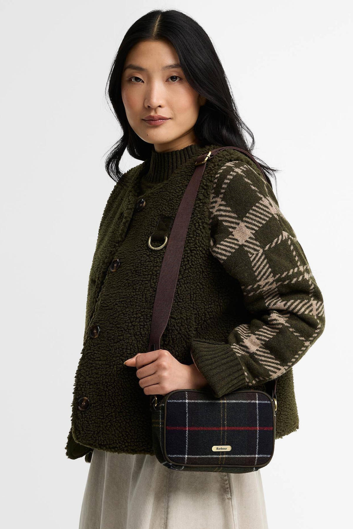 Barbour Contin Tartan Mini Çapraz Çanta TN11 Classic Tartan