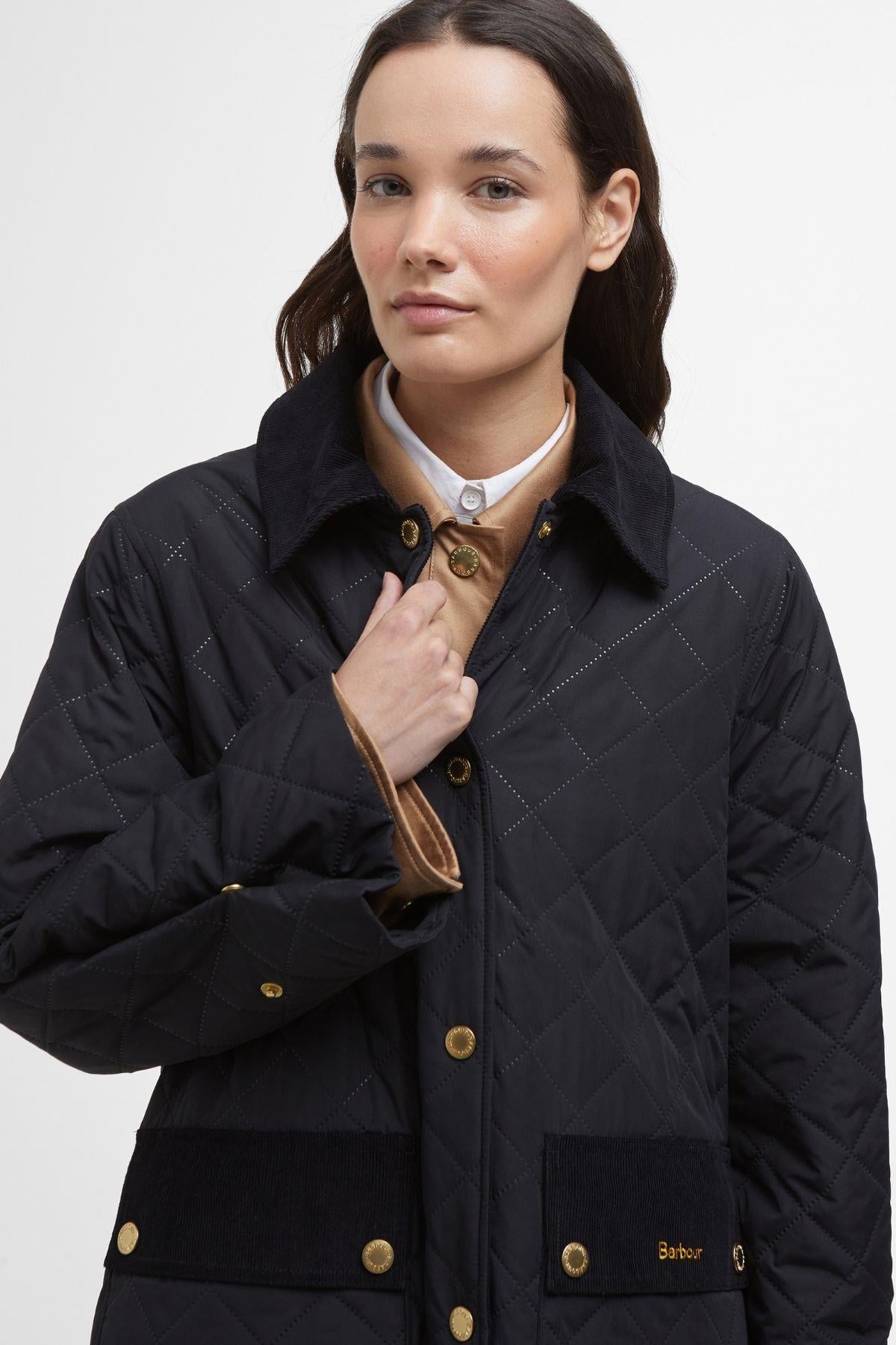 Barbour Corinne Kapitone Ceket BK11 Black/Ancient
