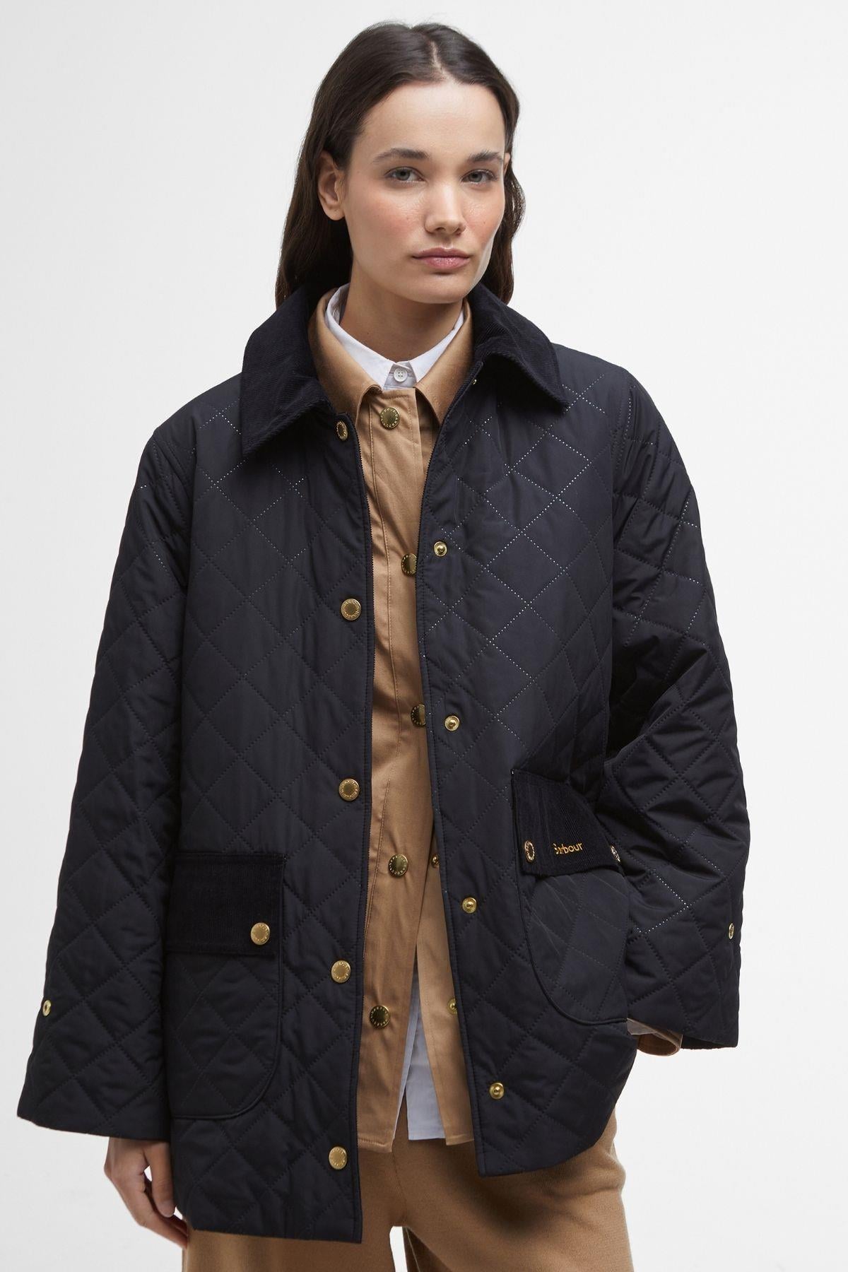 Barbour Corinne Kapitone Ceket BK11 Black/Ancient
